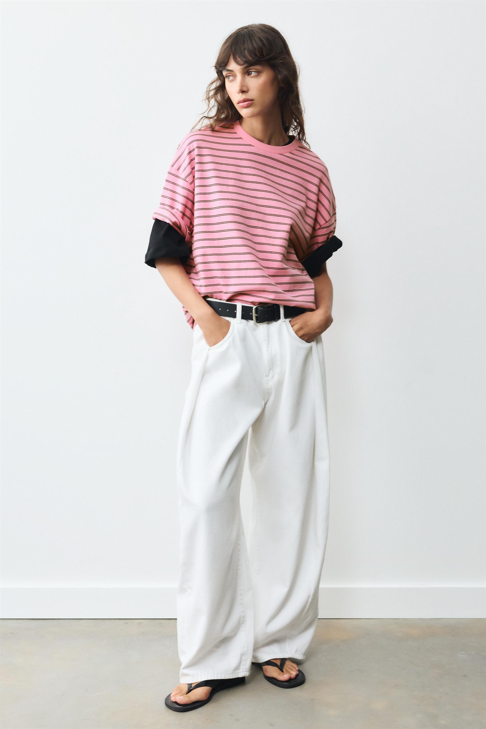 Oversize short sleeve T-shirt — Pink