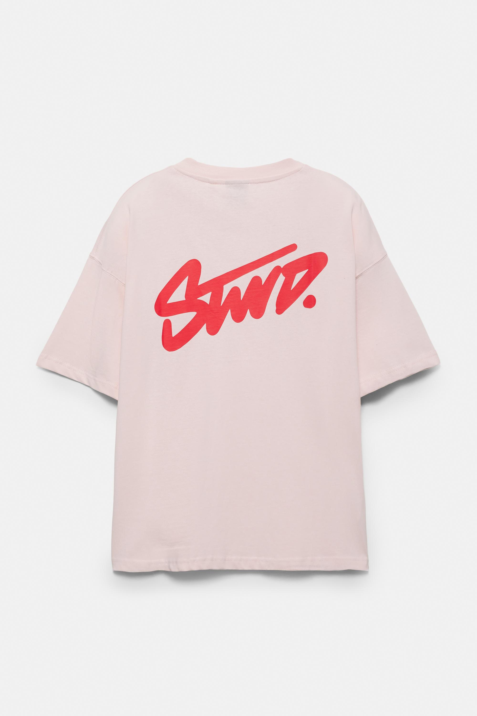 STWD logo boxy T-shirt — Pink