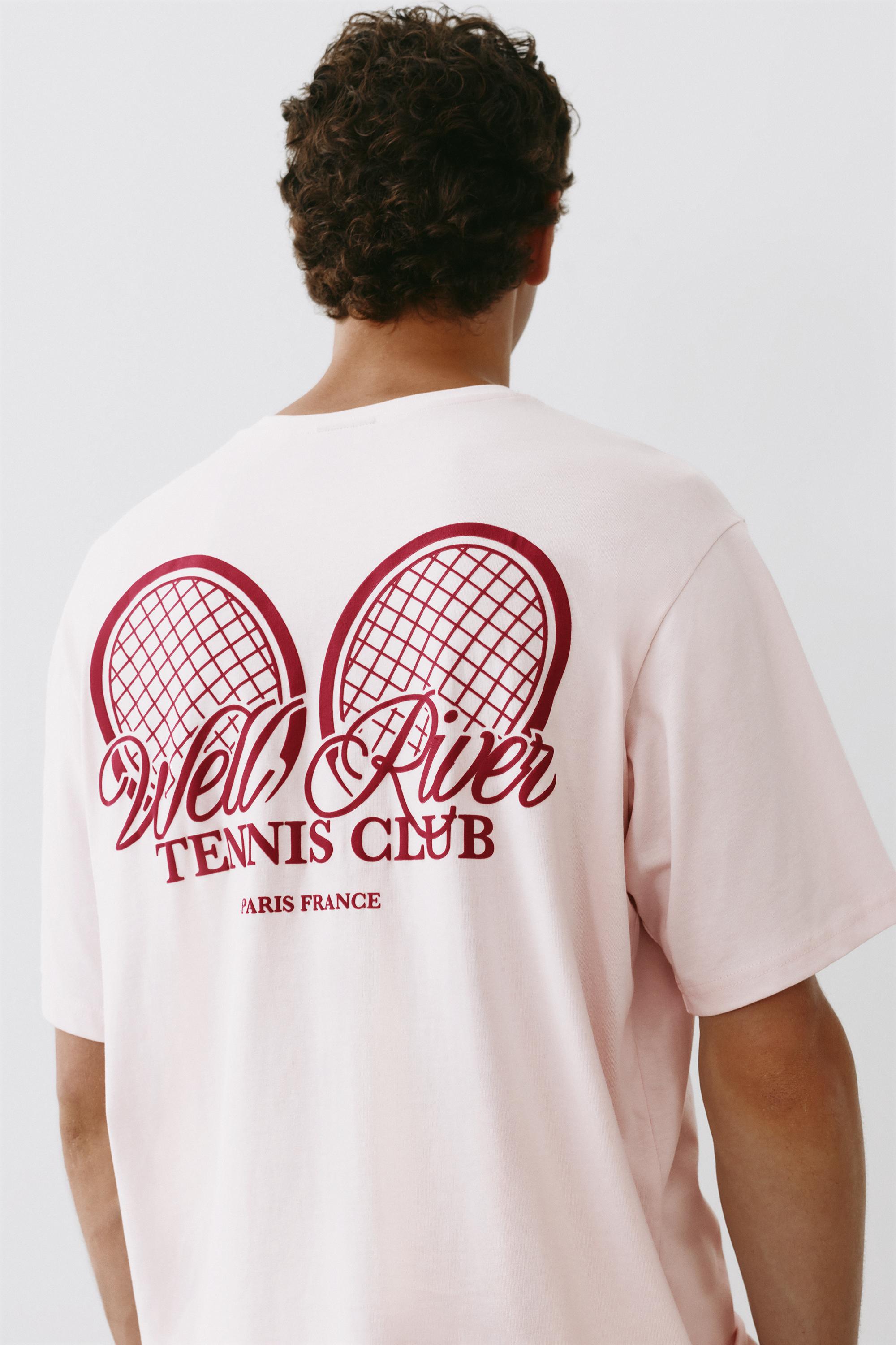 Tennis Club graphic T-shirt — Pink