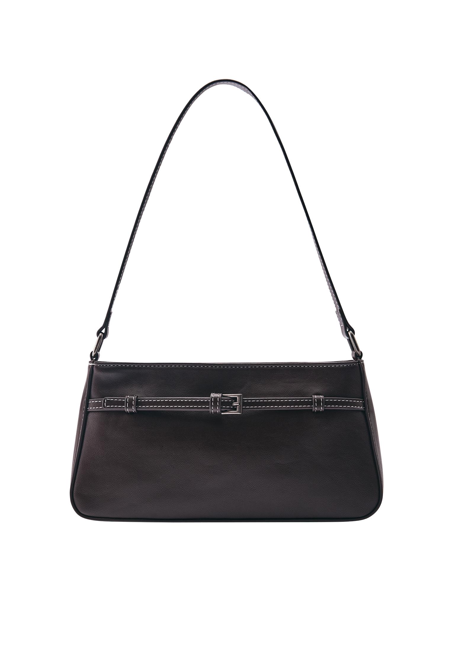 Buckle shoulder bag — Brown