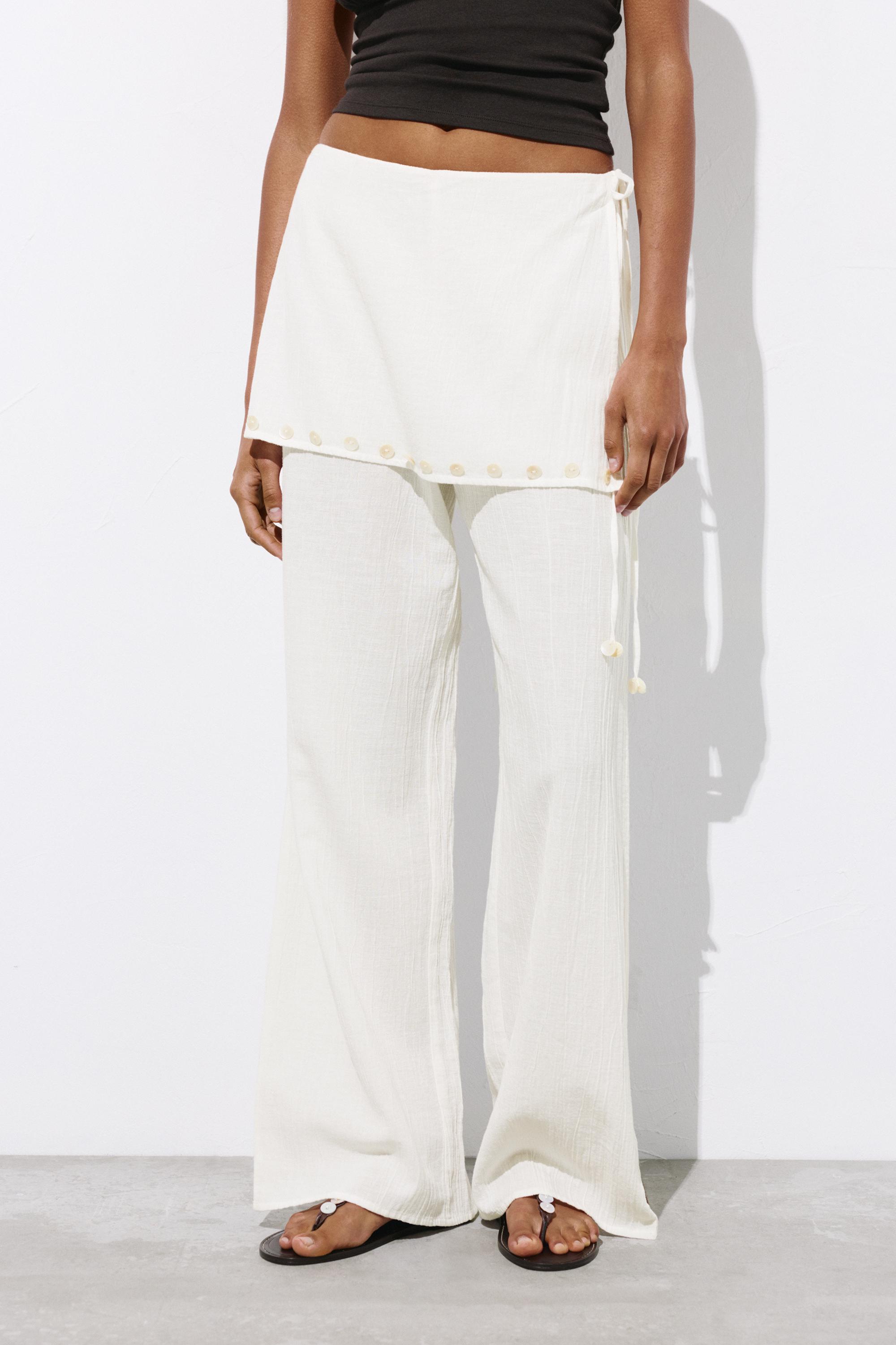 Flowy sarong trousers — Vanilla