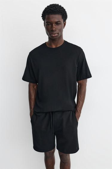 Pack of Bermuda jogger shorts and T-shirt — Black 3