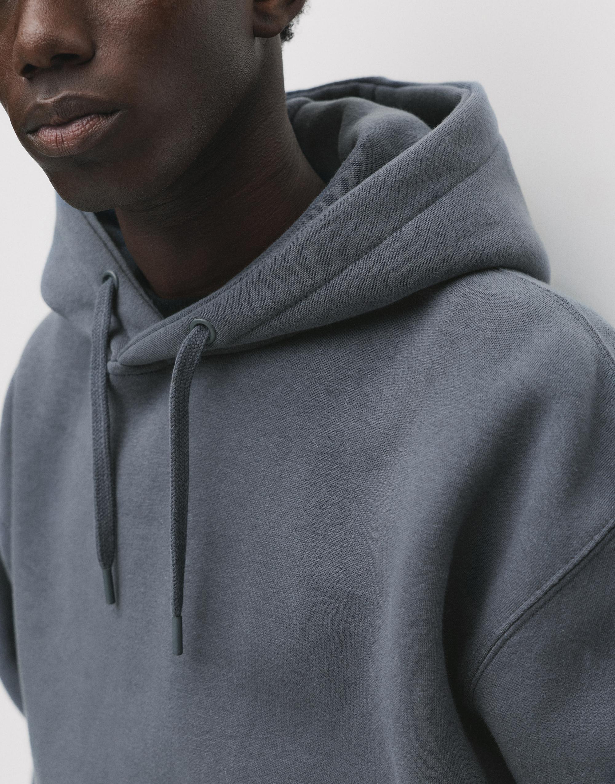 Basic kapüşonlu sweatshirt - Görsel 9