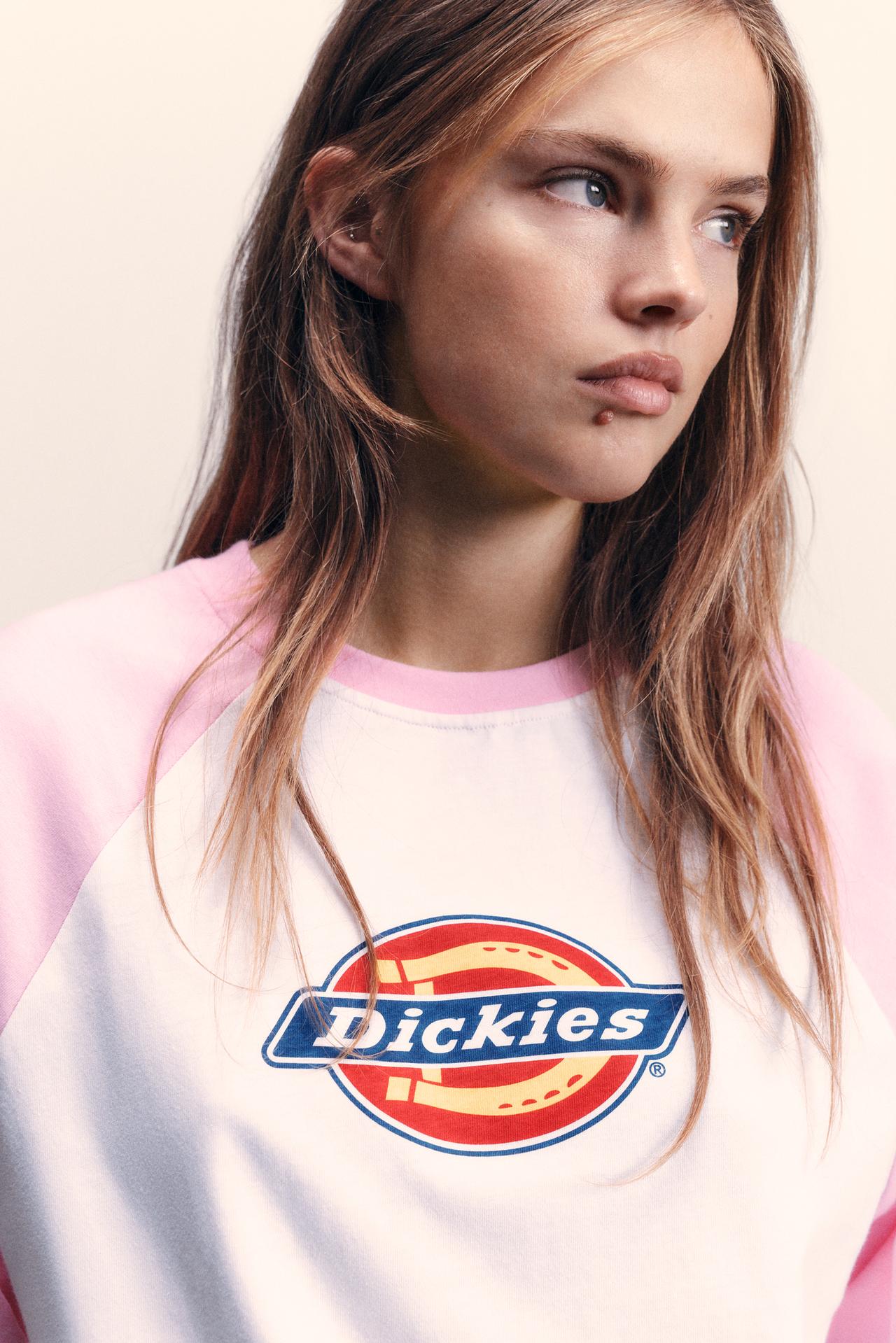 Dickies raglan T-shirt — Pink