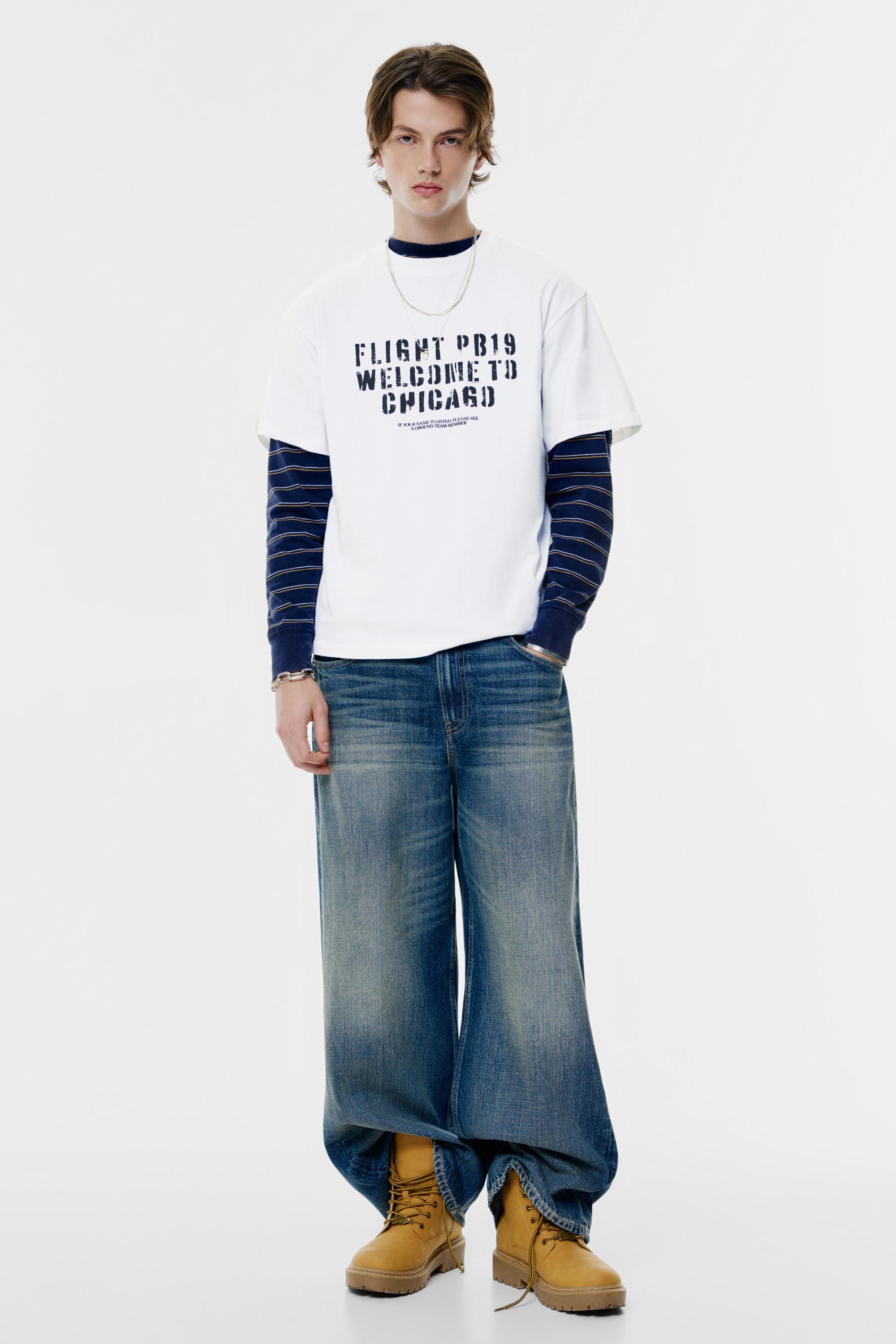 T-Shirt Mit Flugzeug-Grafik