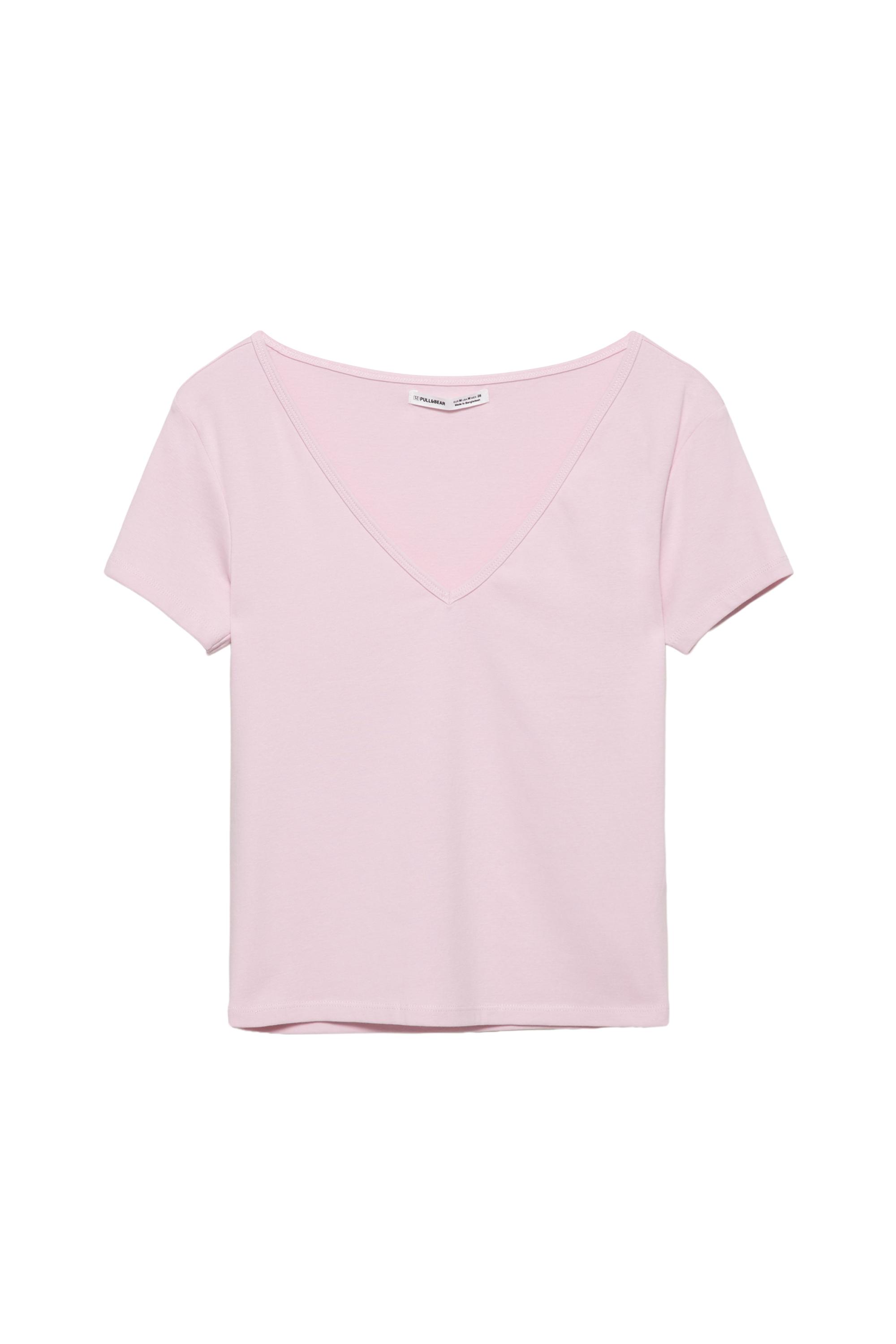 Pull&Bear V-neck tişört görsel 7