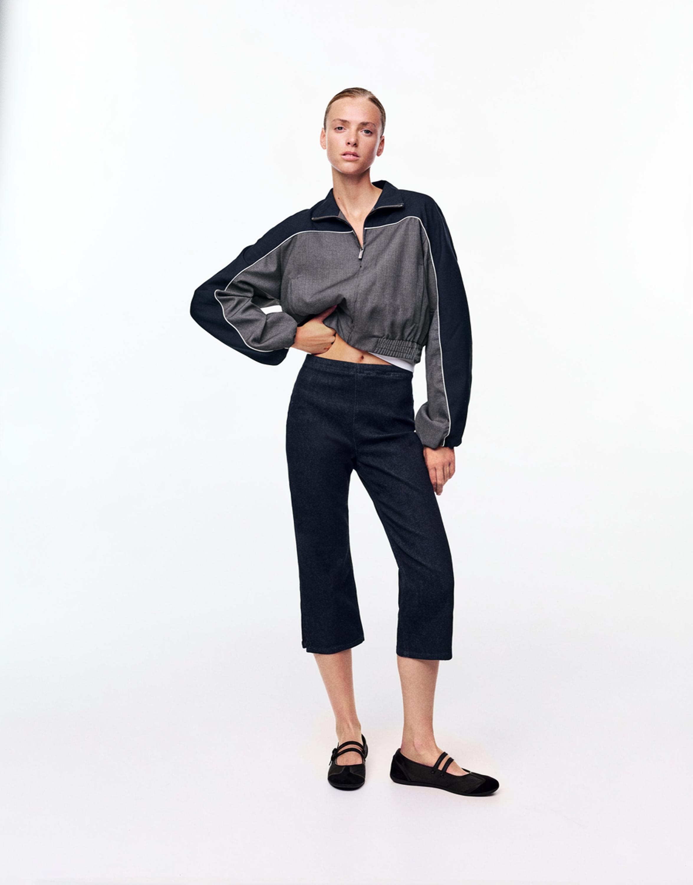 Seamless capris jeans — Navy