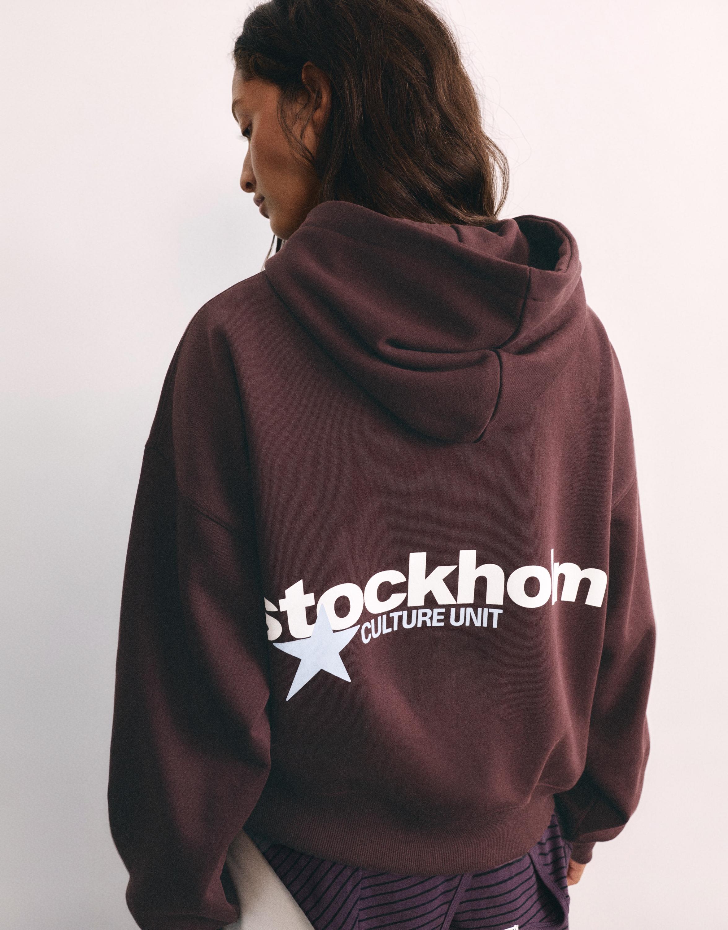 Graphic hoodie — Maroon