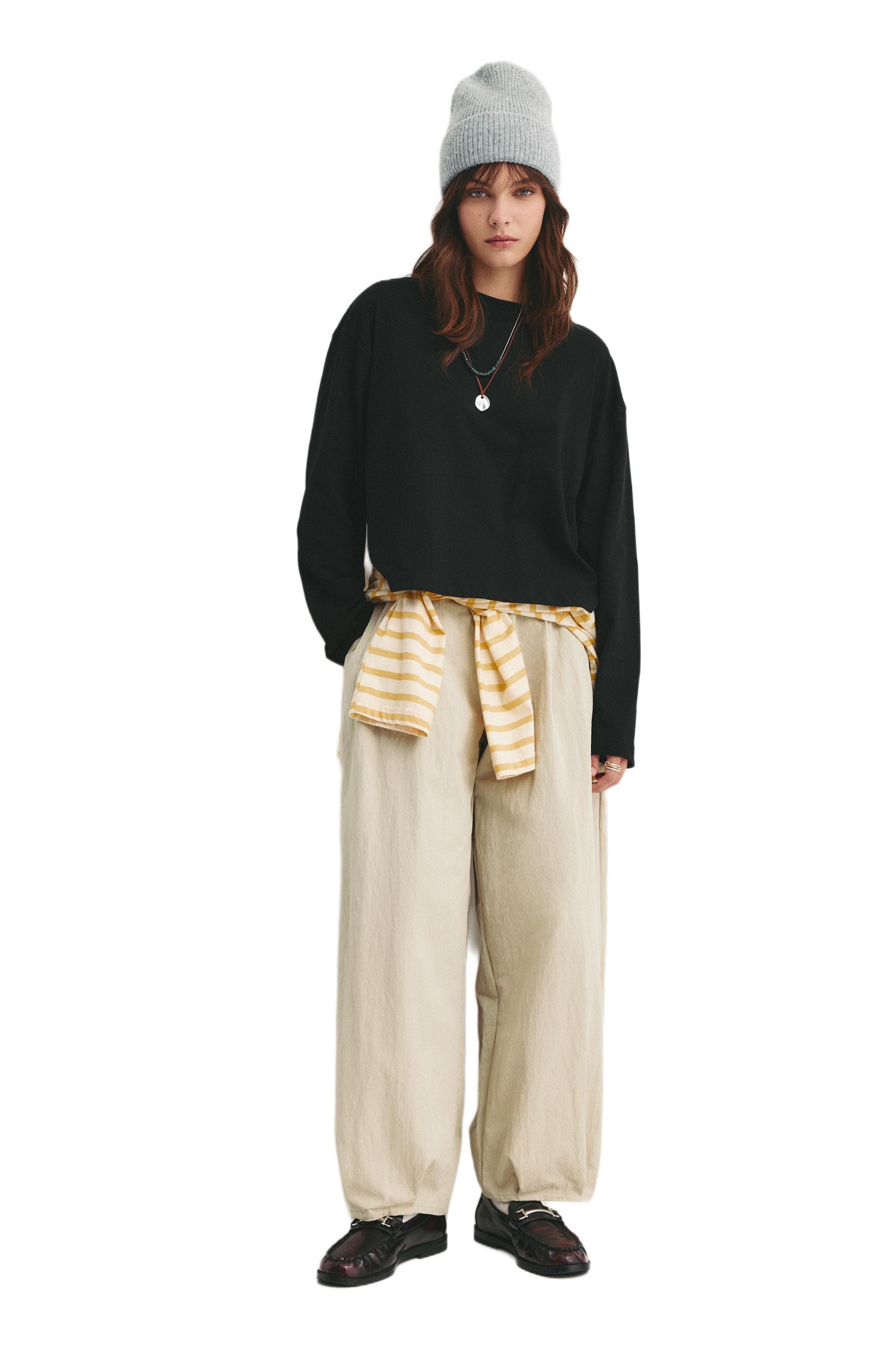 Uzun kollu boxy t-shirt - Görsel 40