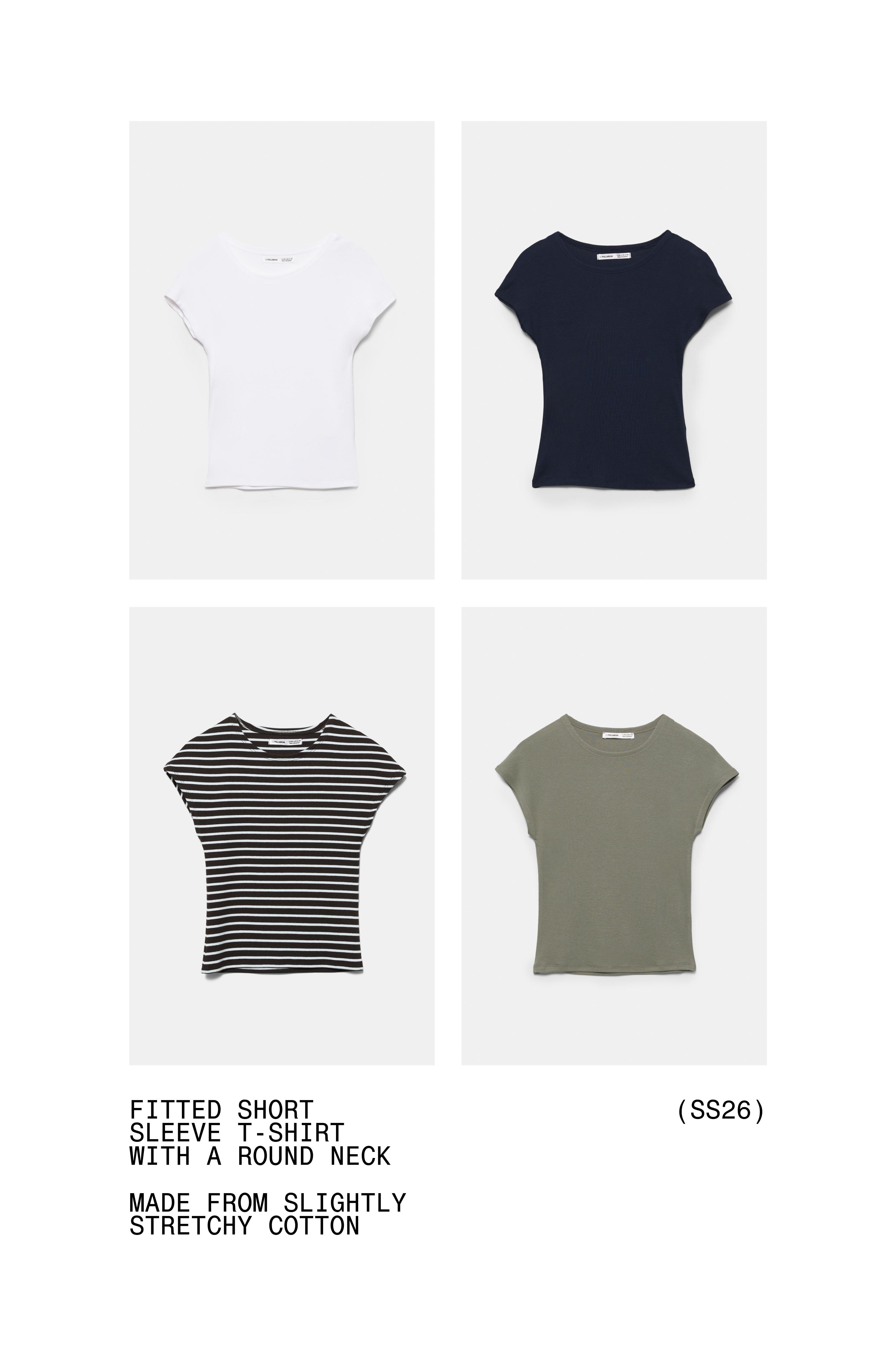 Fitted short sleeve T-shirt — White