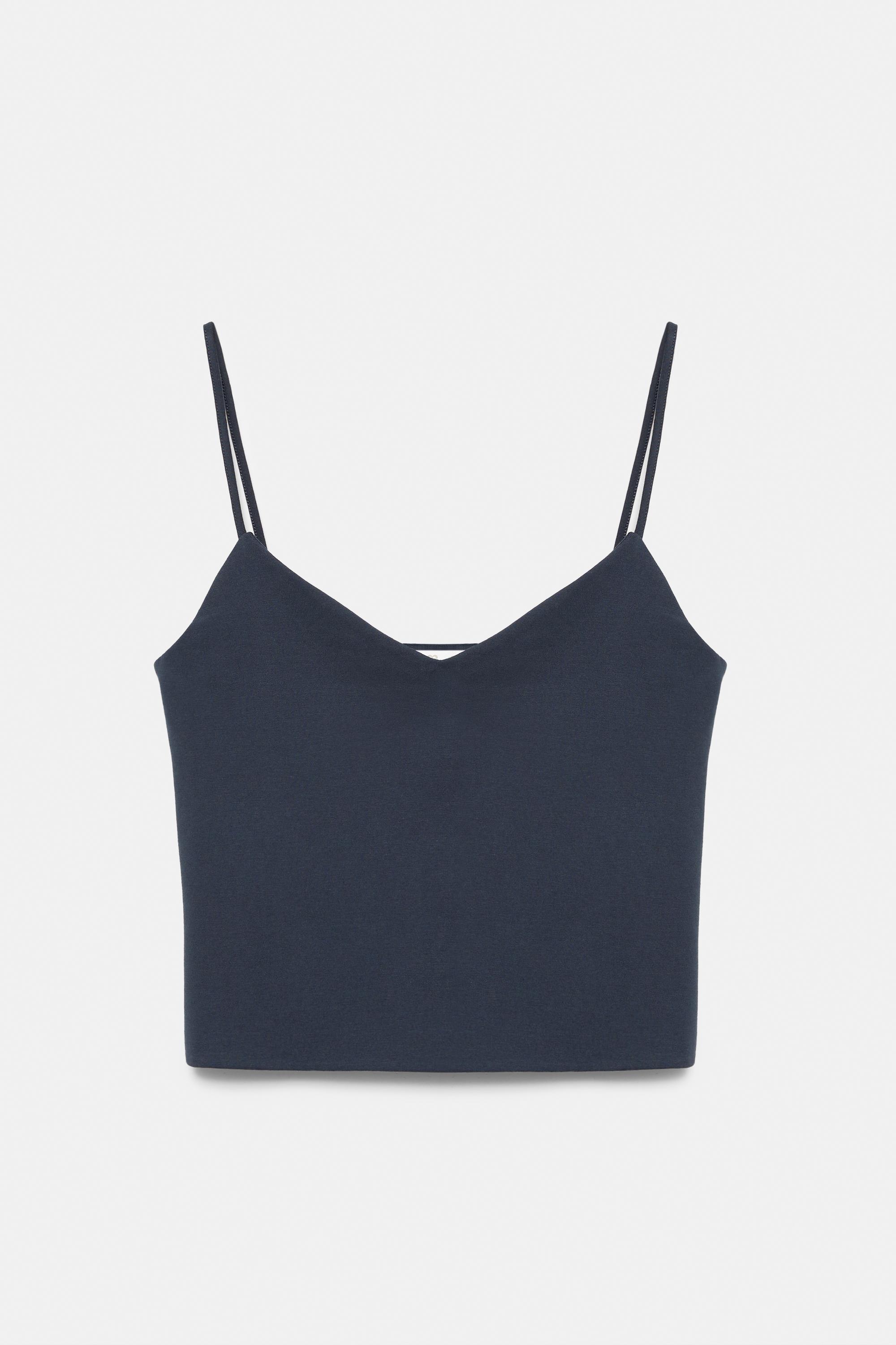 Fine-strap top — Navy