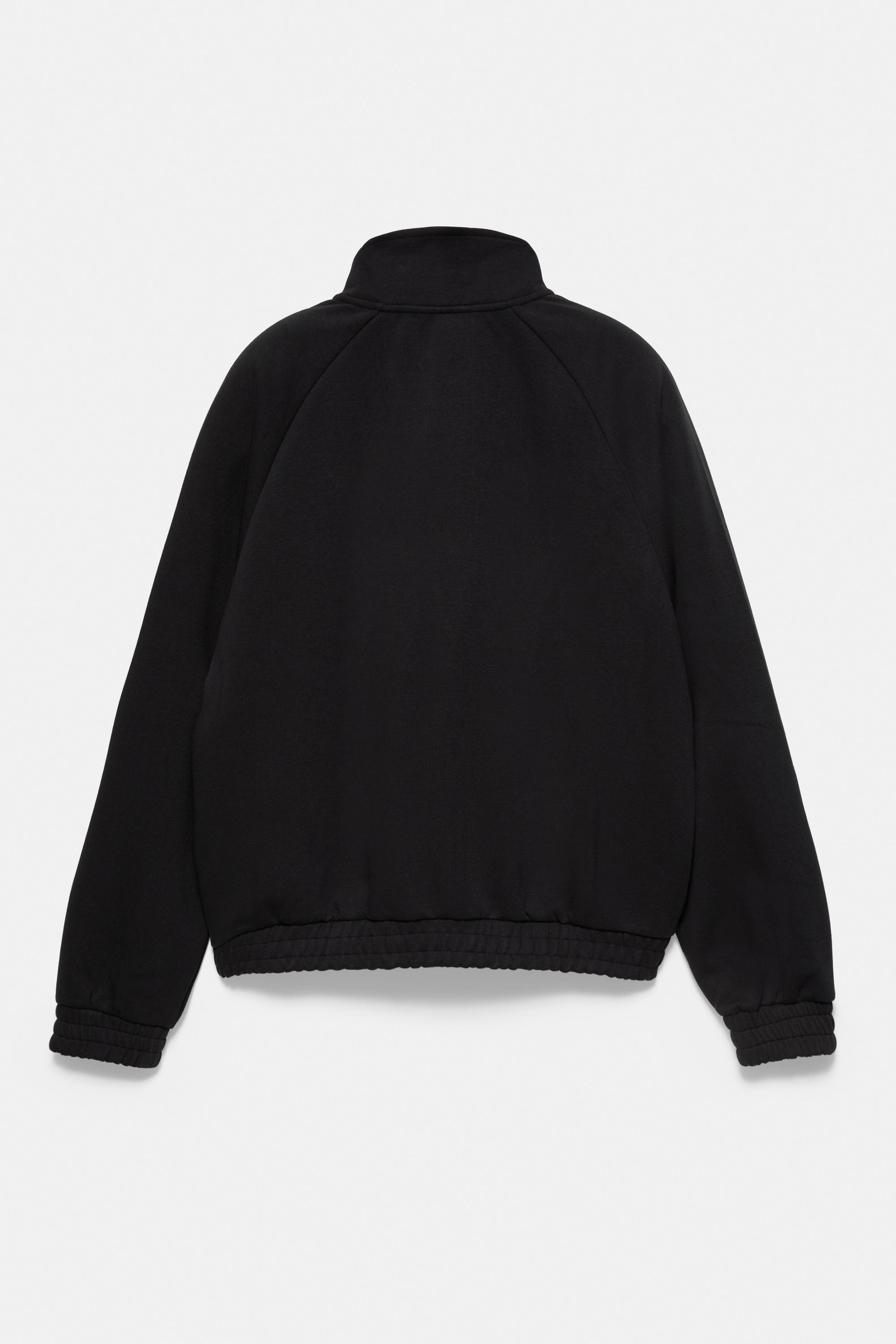 Zip-up sweatshirt with toggles — Black