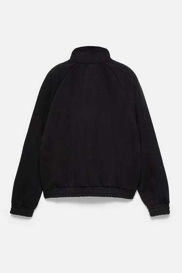 Zip-up sweatshirt with fireman clasp — Black 8