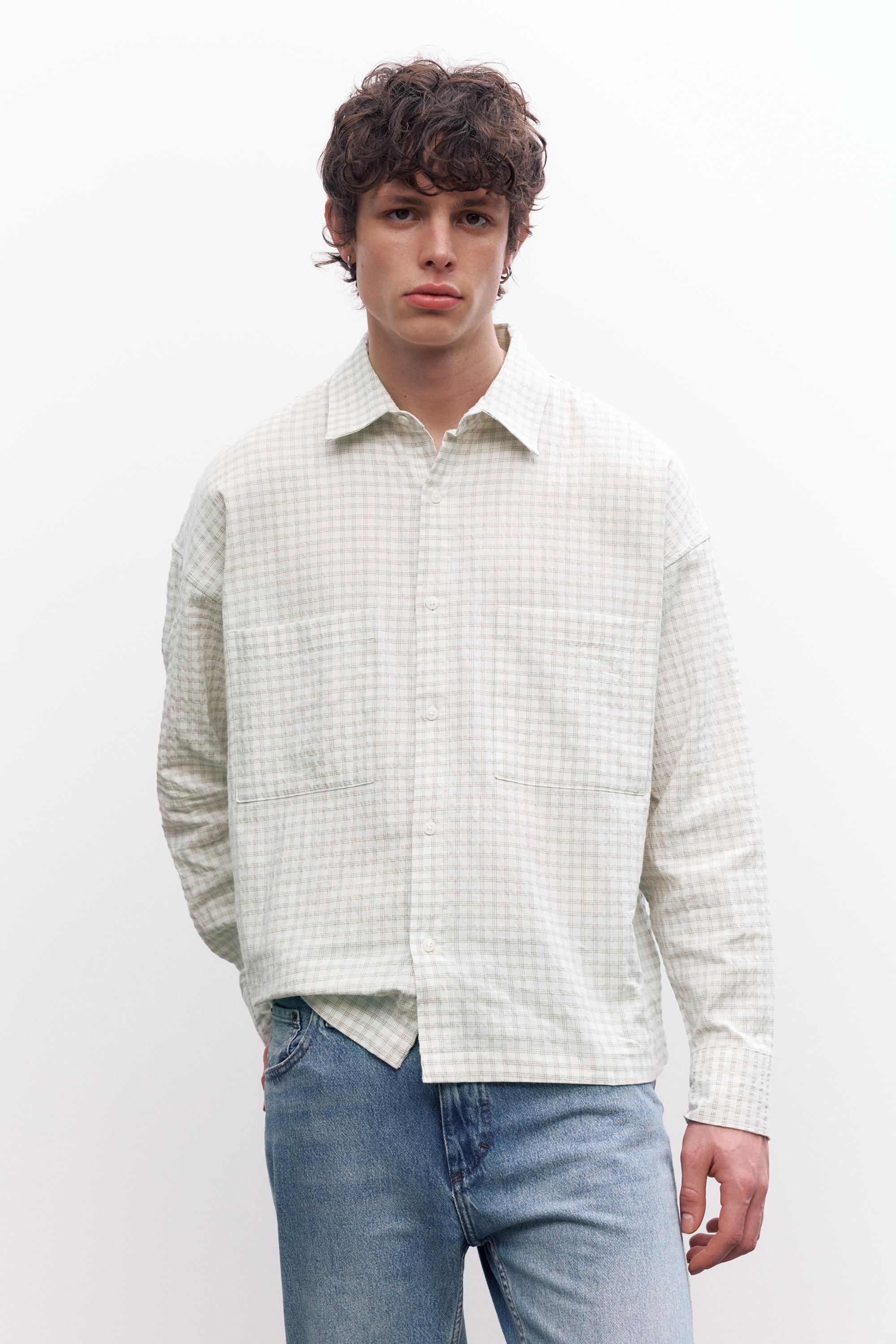 Camicia A Maniche Lunghe Con Tasche