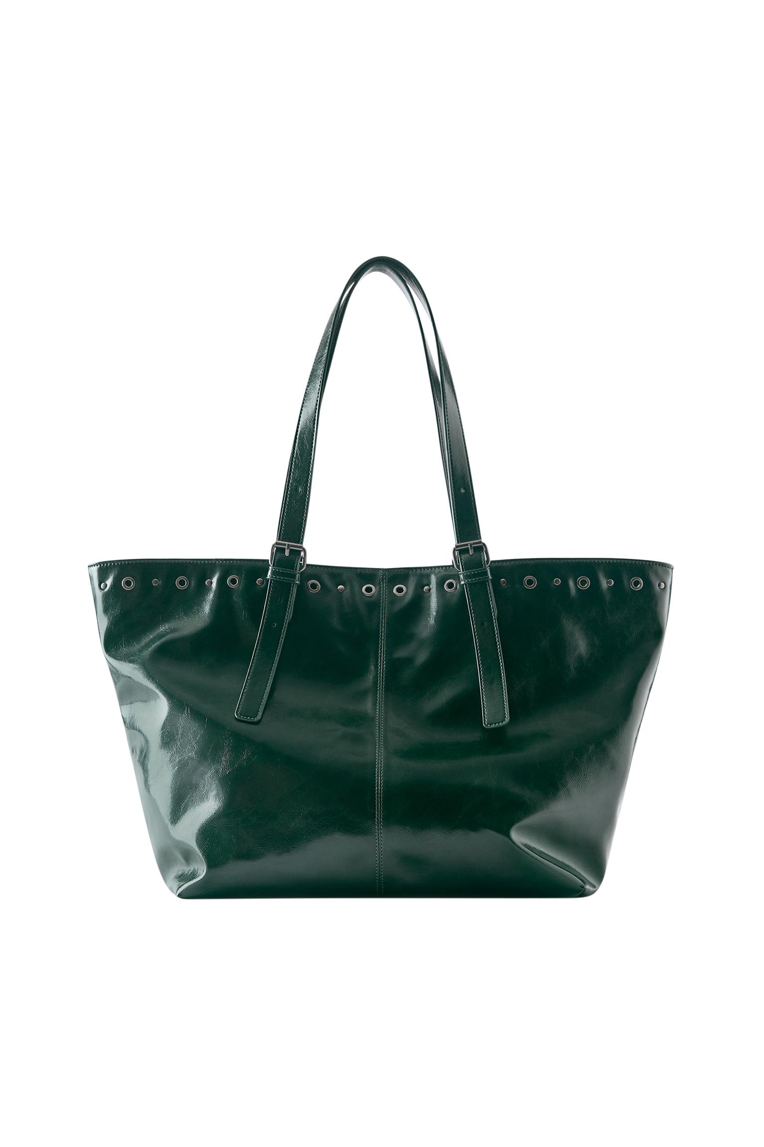 Studded shopper bag — Green