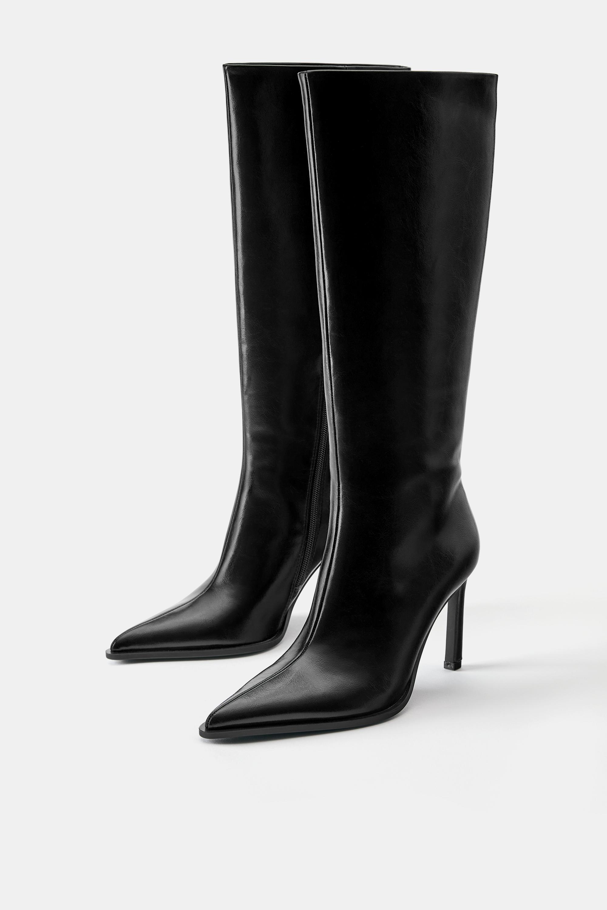 High-heel boots — Black