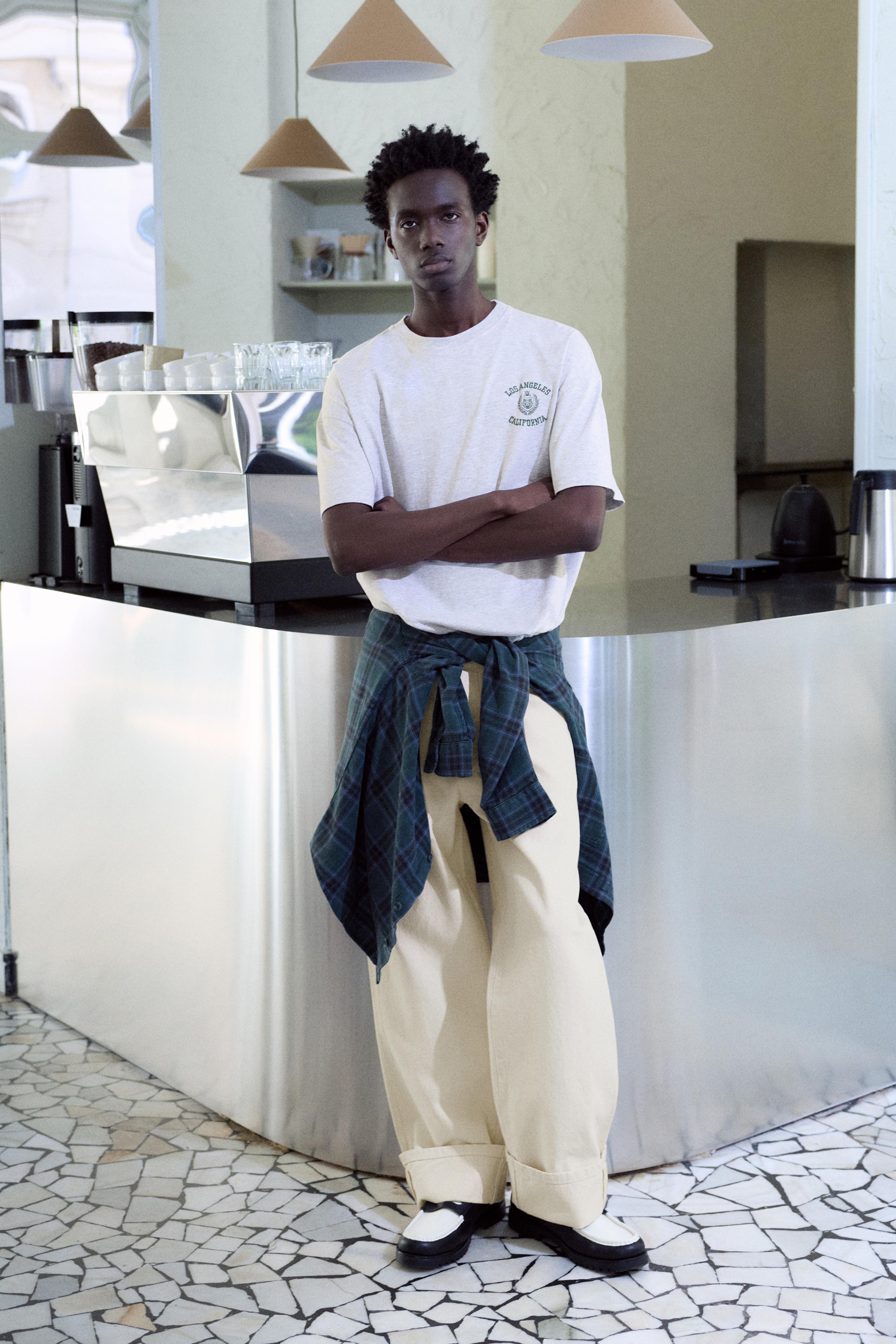 T-Shirt Bordada Los Angeles