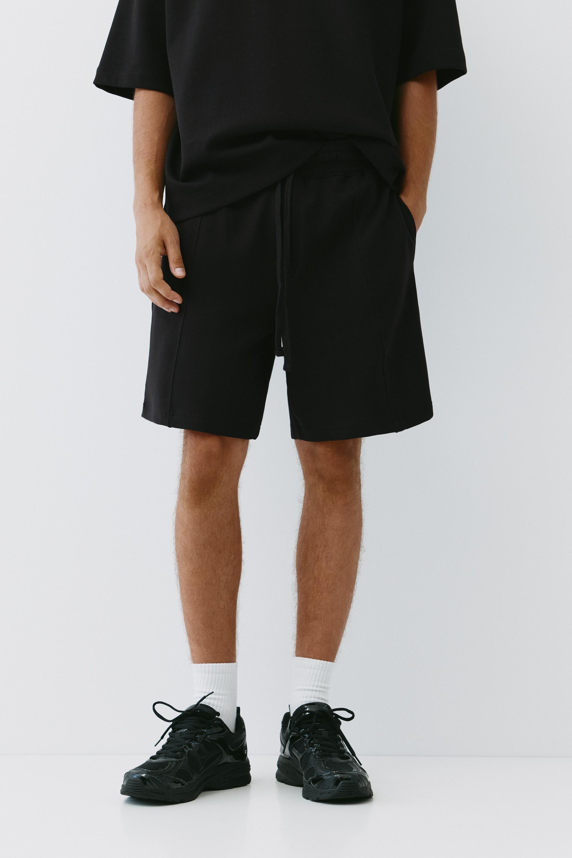 Interlock jogger Bermuda shorts — Black