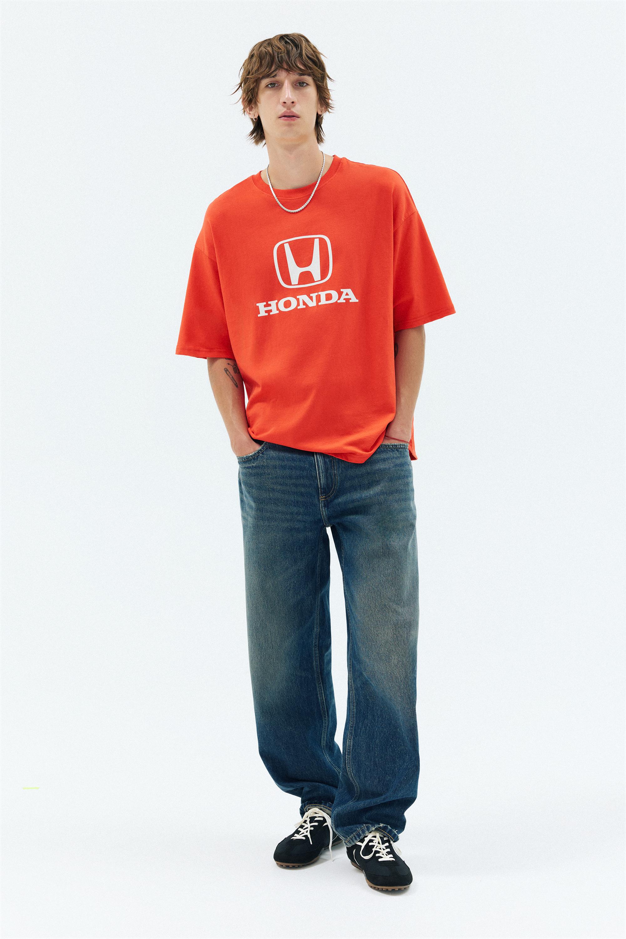 Relaxed fit Honda logo T-shirt — Red