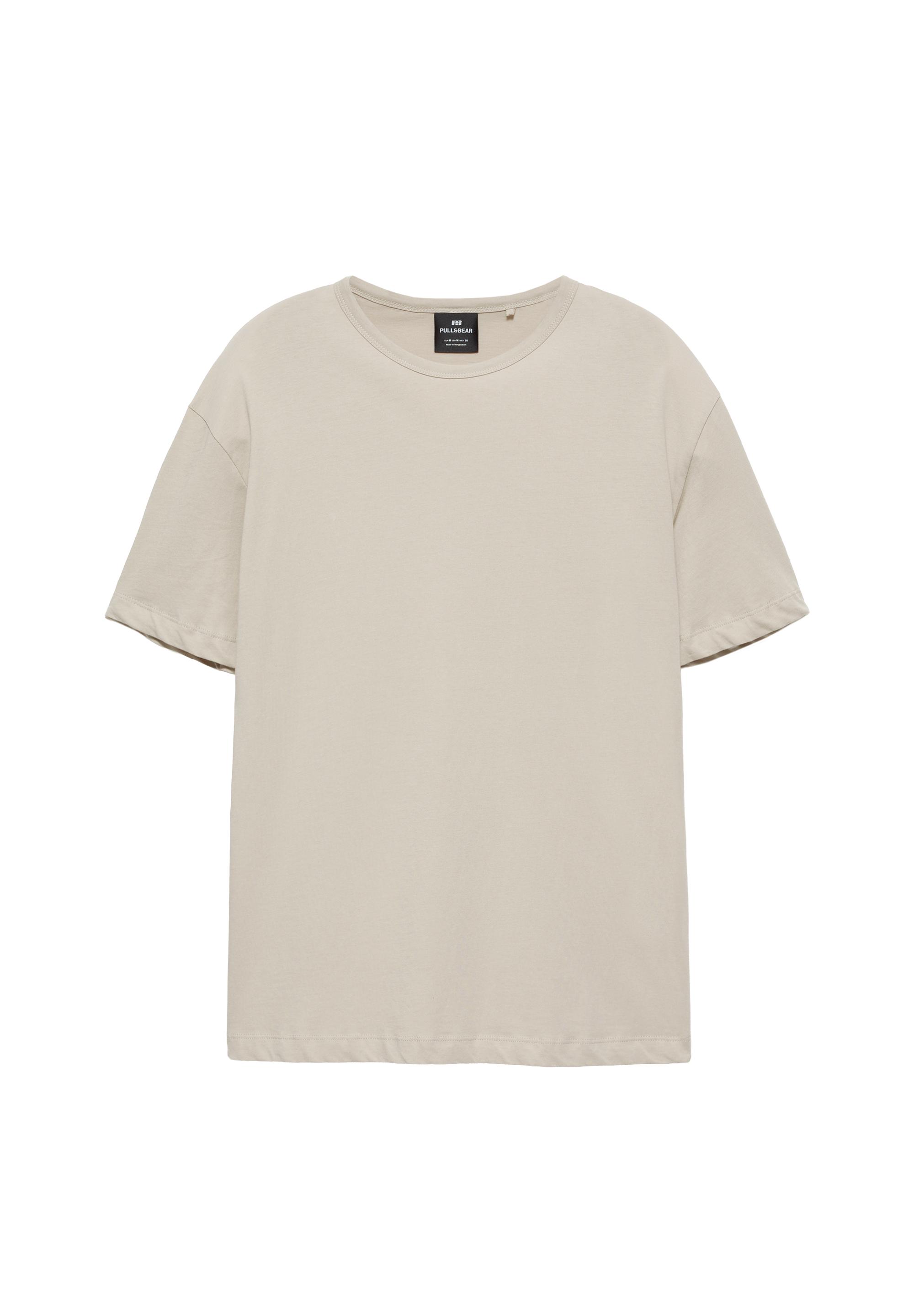 Slim fit basic T-shirt — Sand