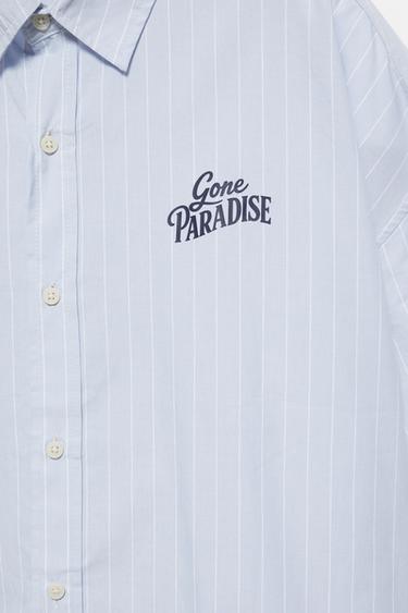 Double sleeve graphic shirt — Pale blue 6