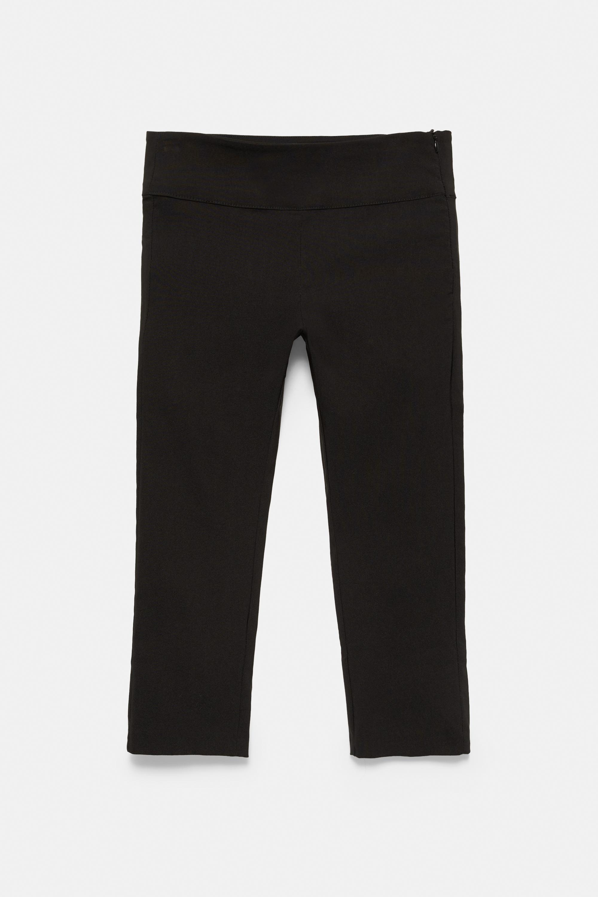 Wide-waist capris — Black