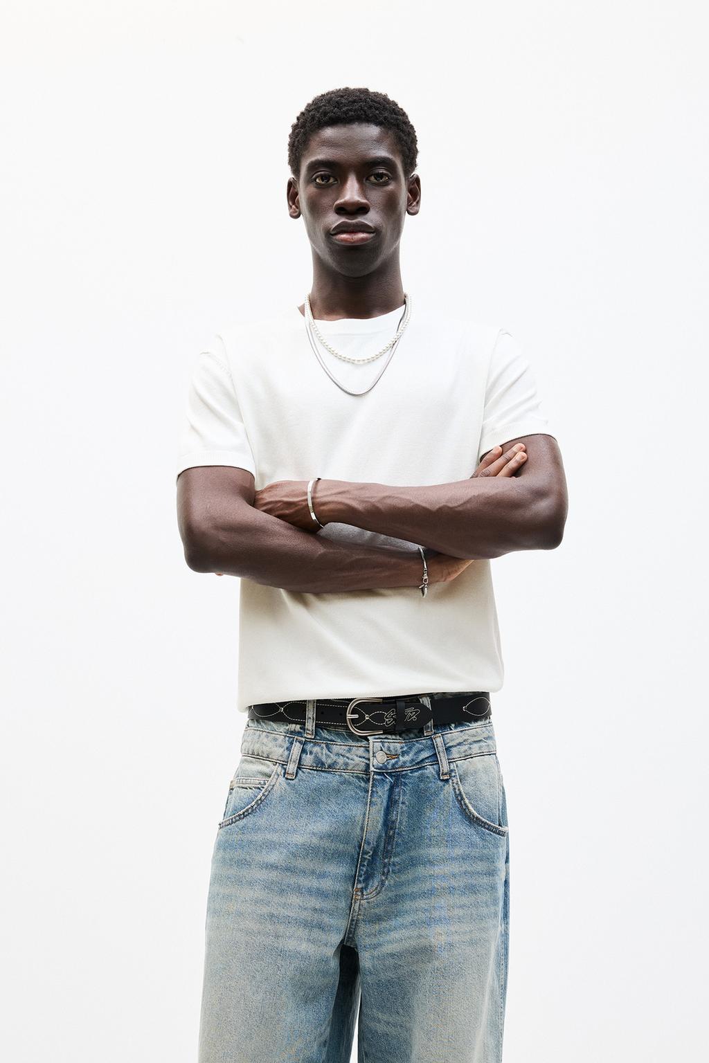 Playera punto manga corta PULL&BEAR