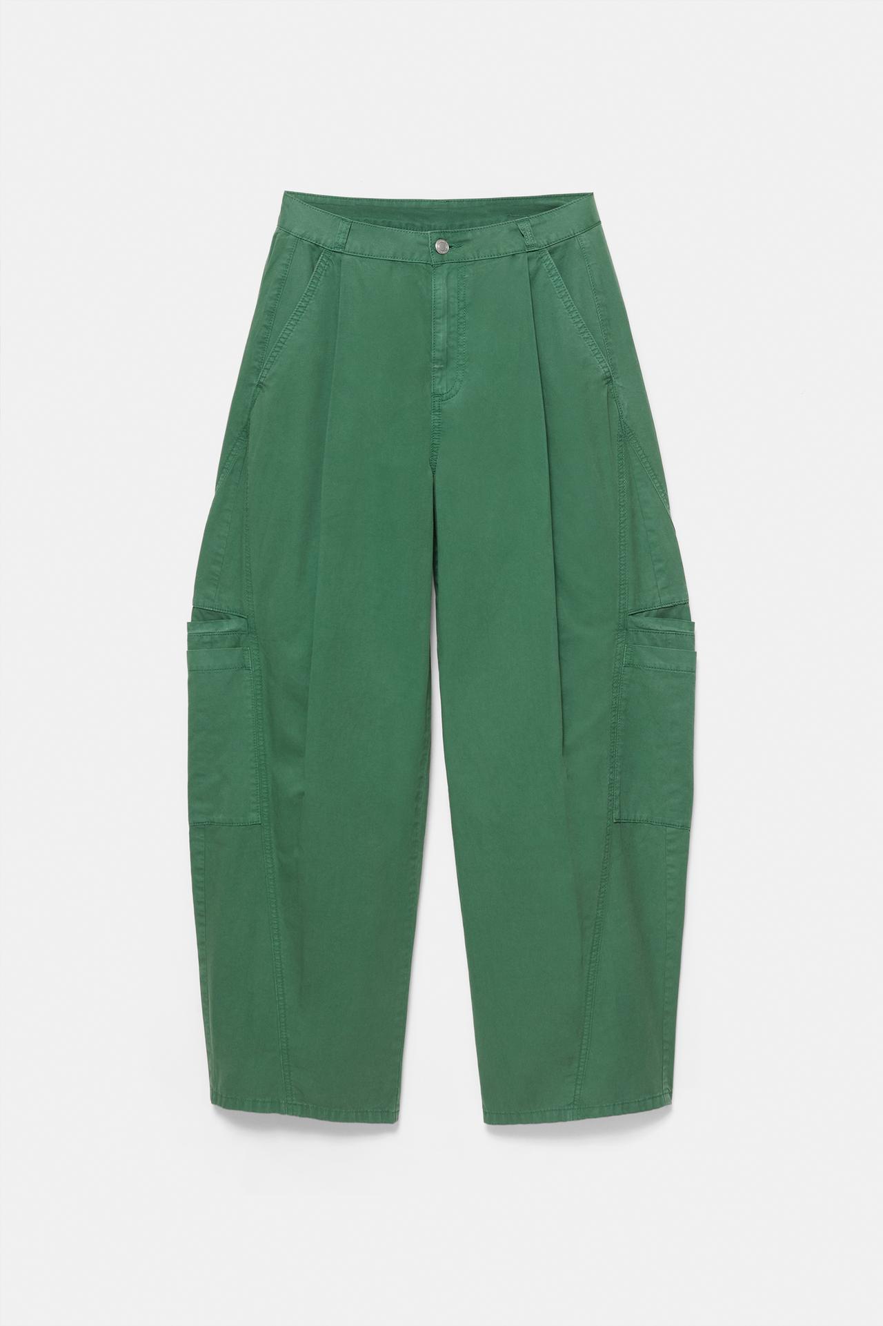 Cargo balloon trousers — Green
