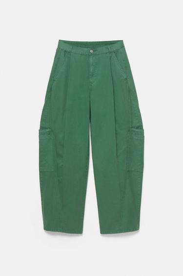 Cargo balloon trousers — Green 4
