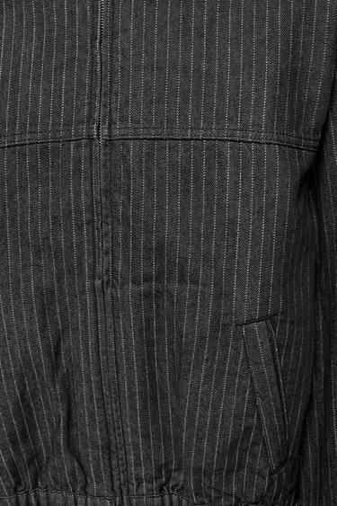 Striped denim jacket — Black 8