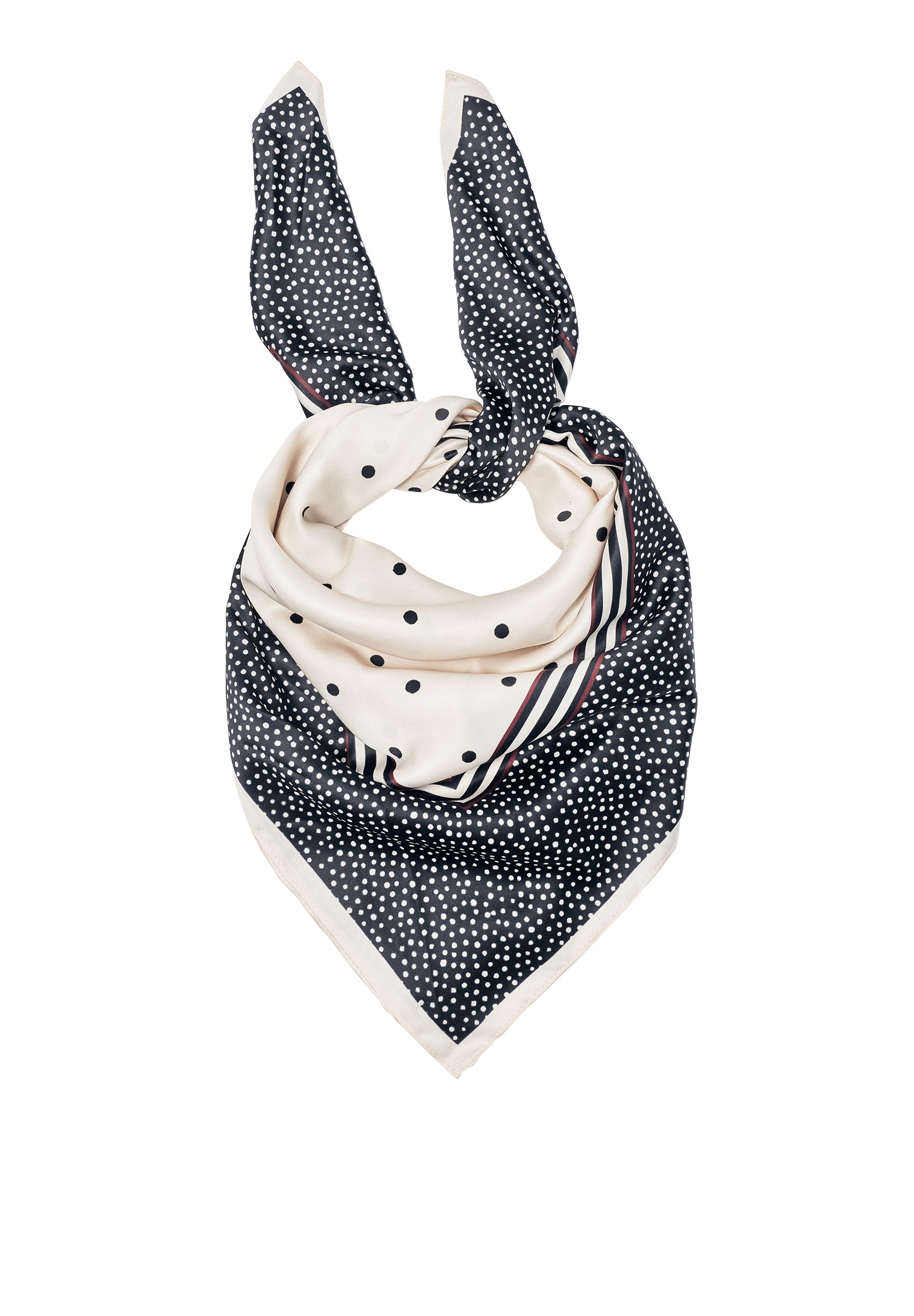 Mixed polka dot scarf — Black