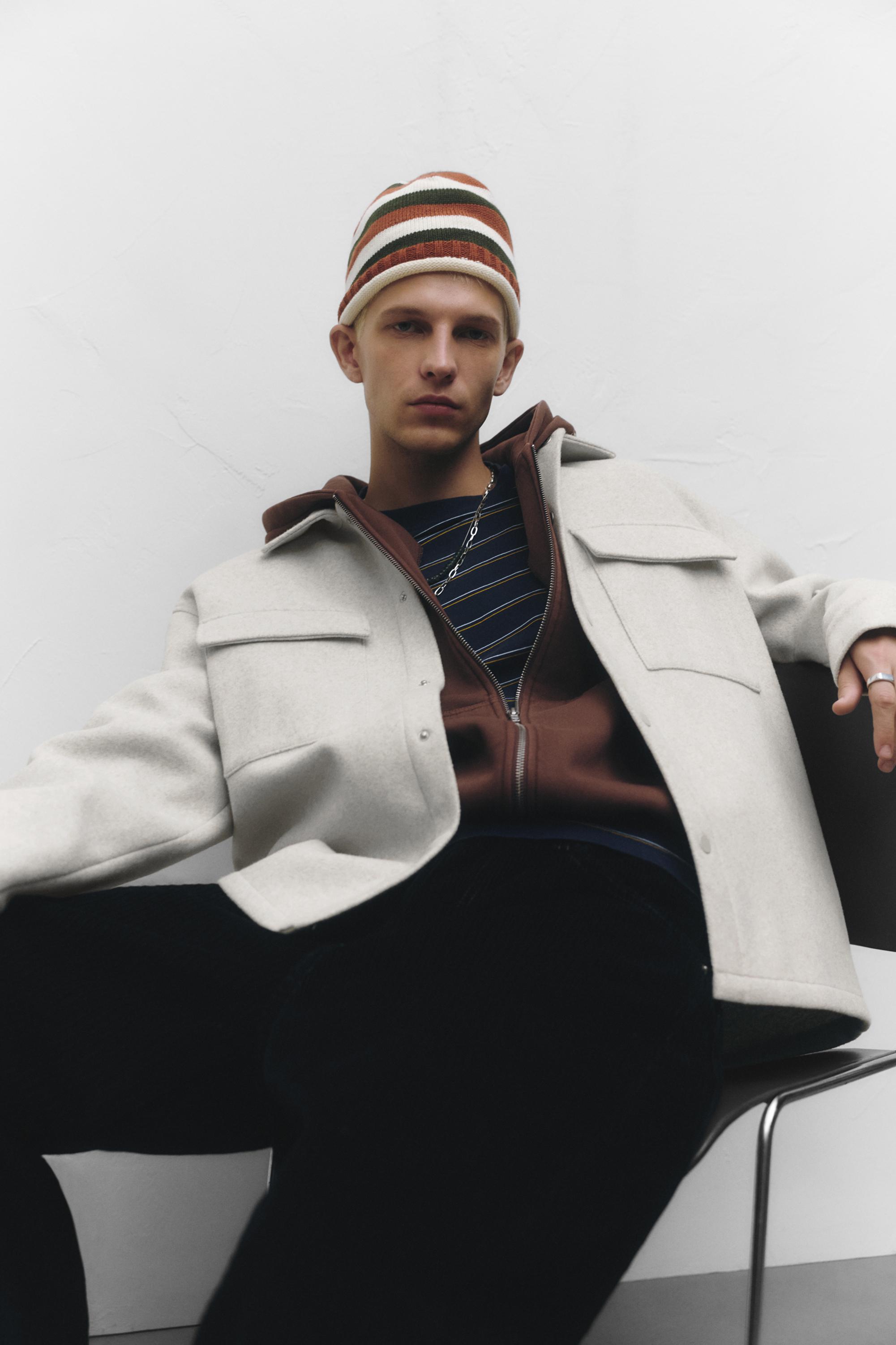 Cepli yünlü ince ceket - Görsel 36