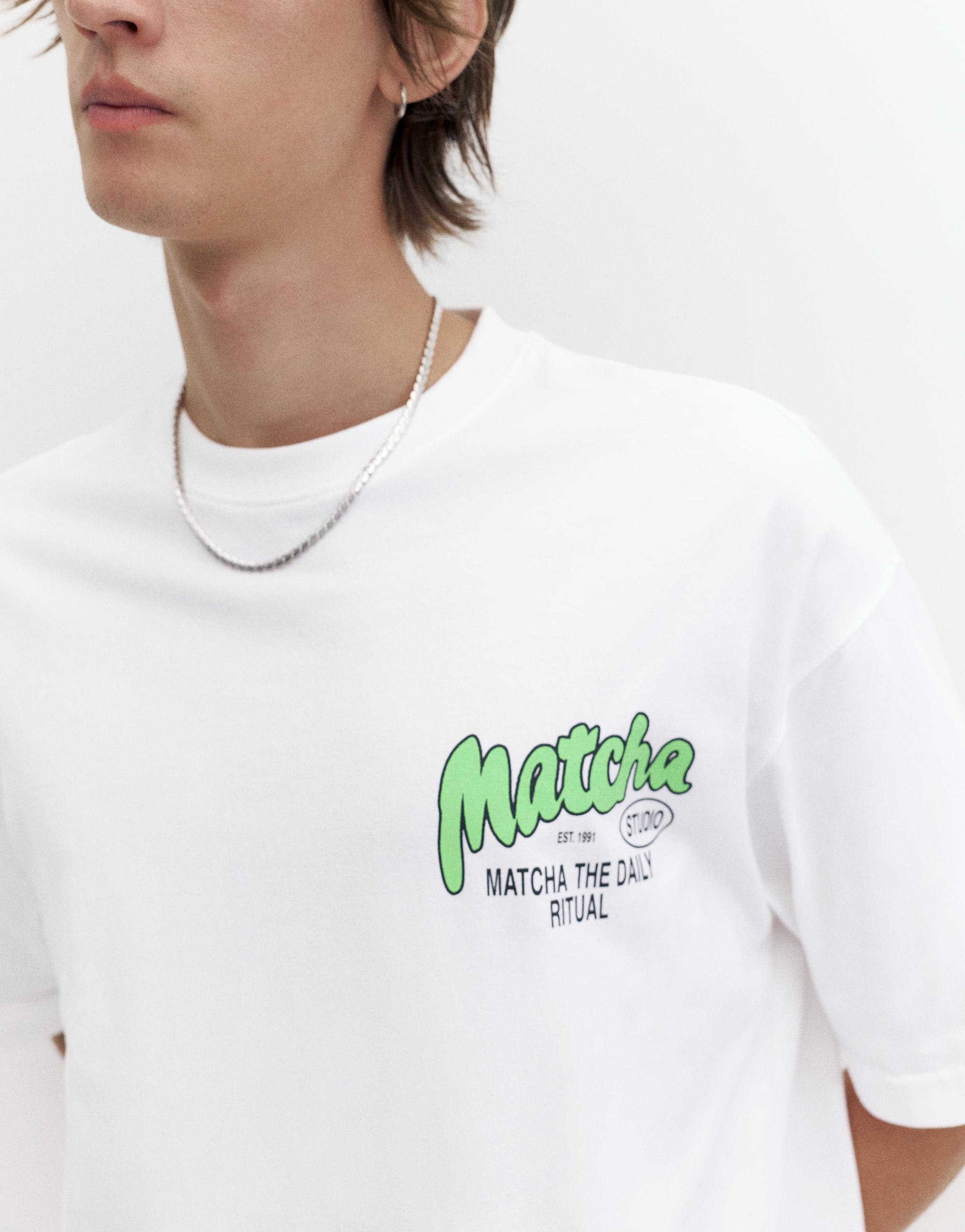 STWD Matcha graphic T-shirt — White