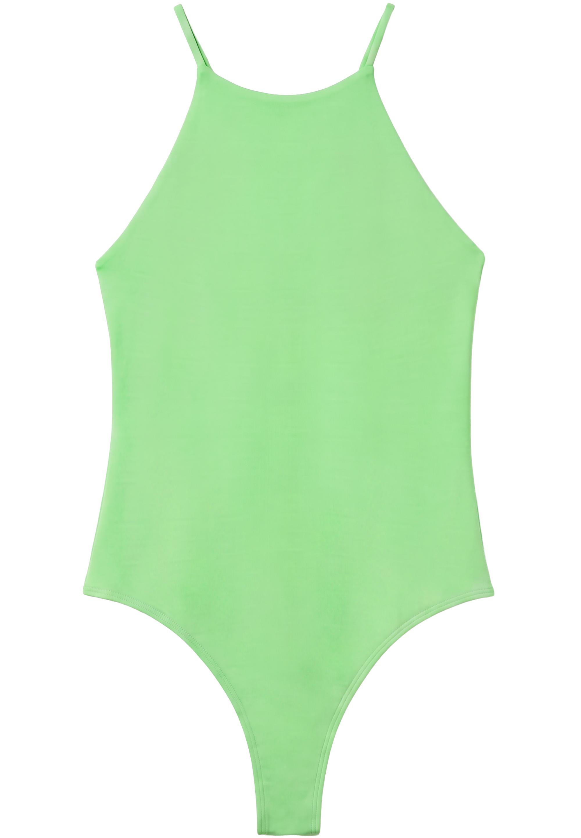 Halter strappy bodysuit — Apple green