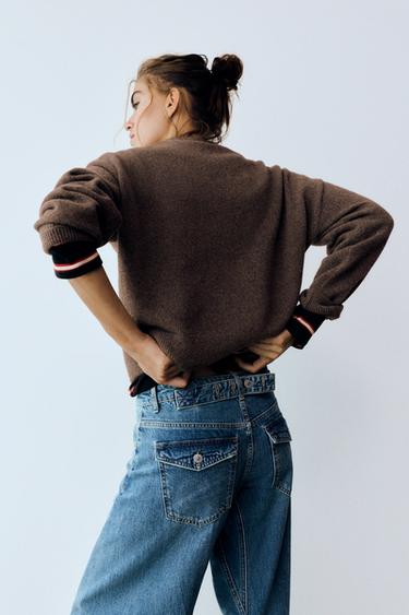 Soft-touch boxy jumper — Brown 3