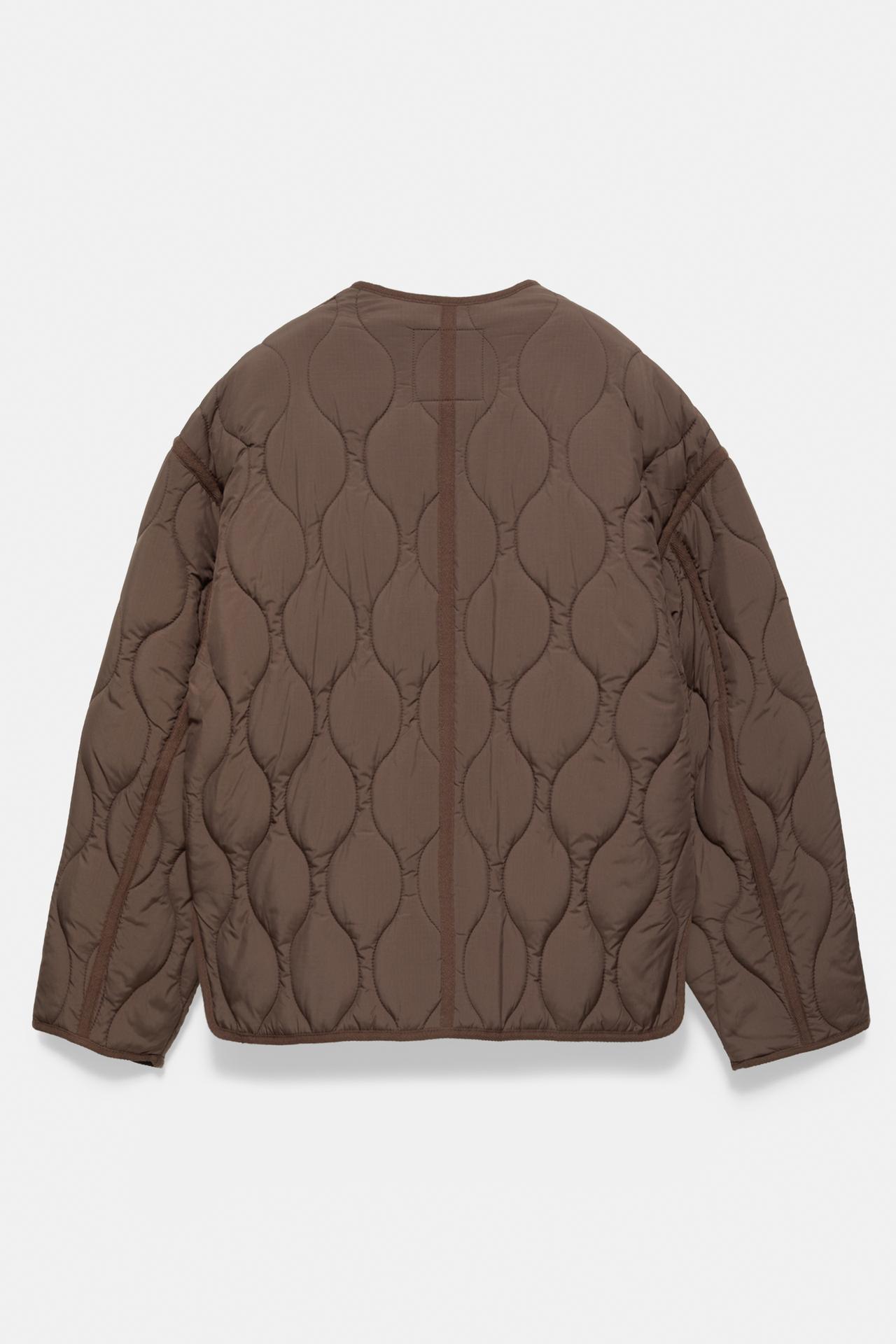 Puffer jacket with pockets — Brown