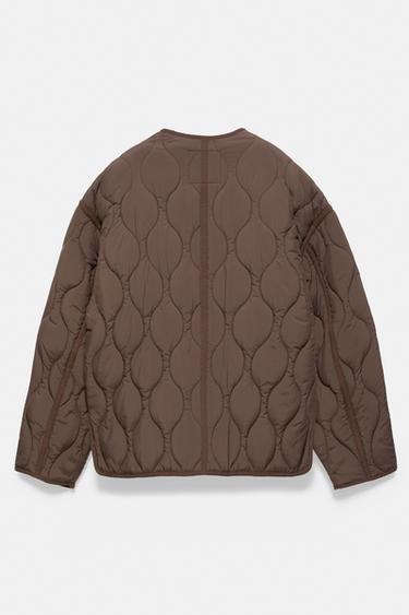 Puffer jacket with pockets — Brown 8