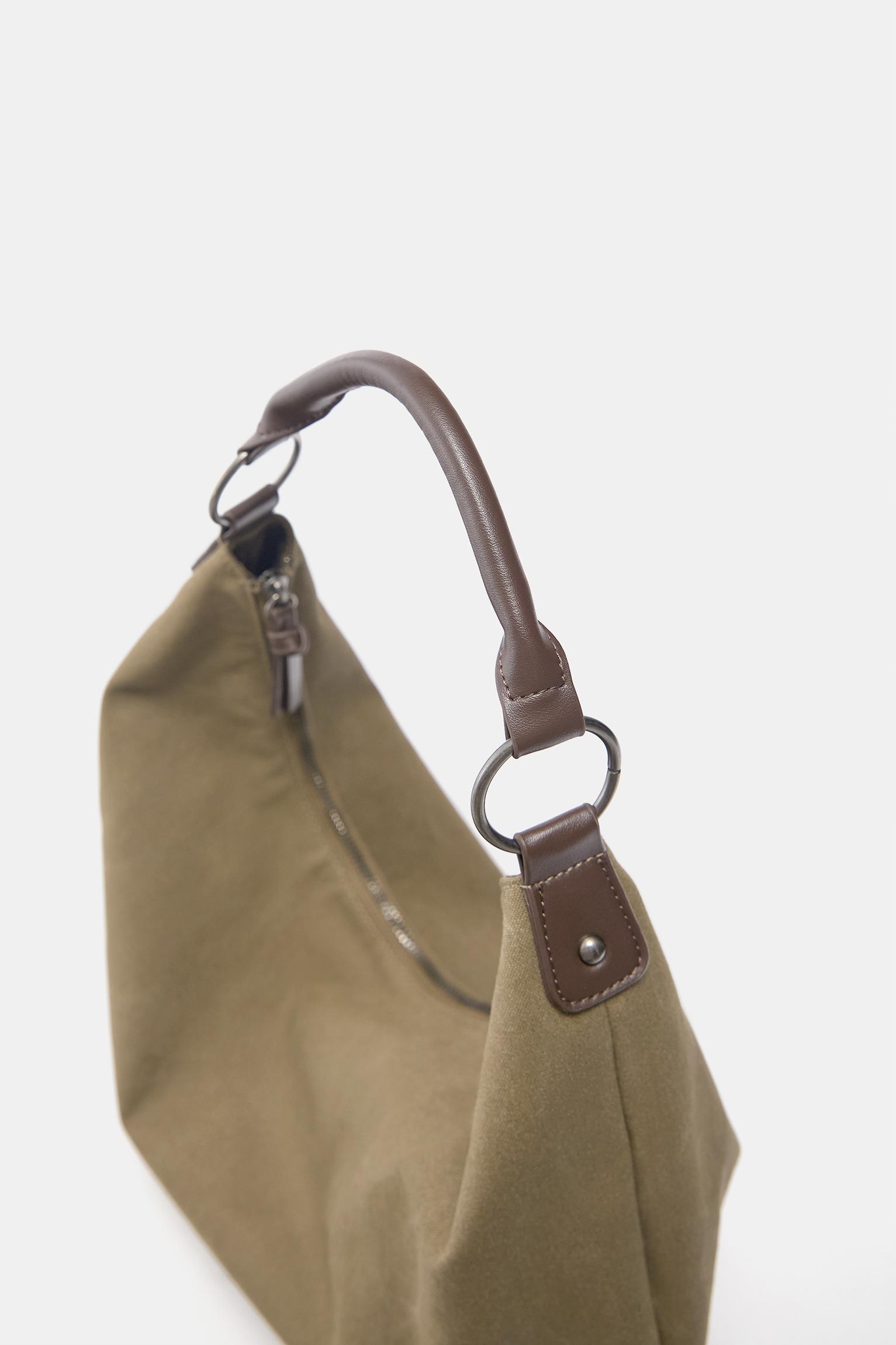 Ring stud tote bag — Beige