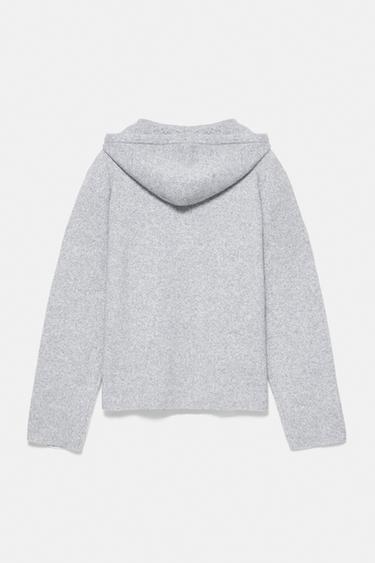 Hooded button jumper — Grey 6
