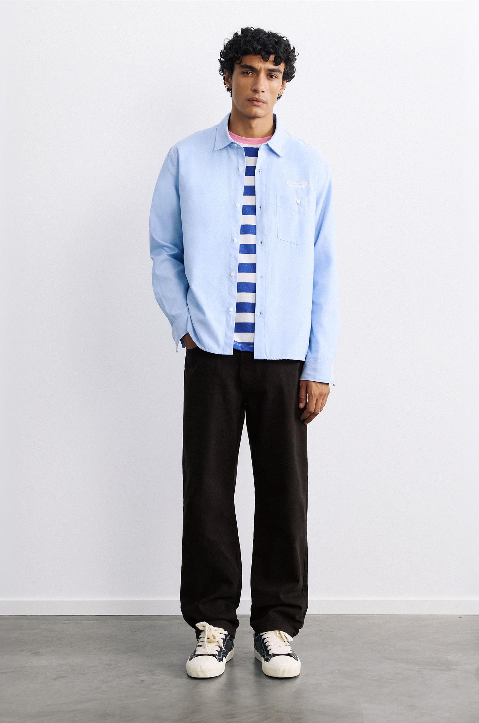 Straight-leg trousers — Black