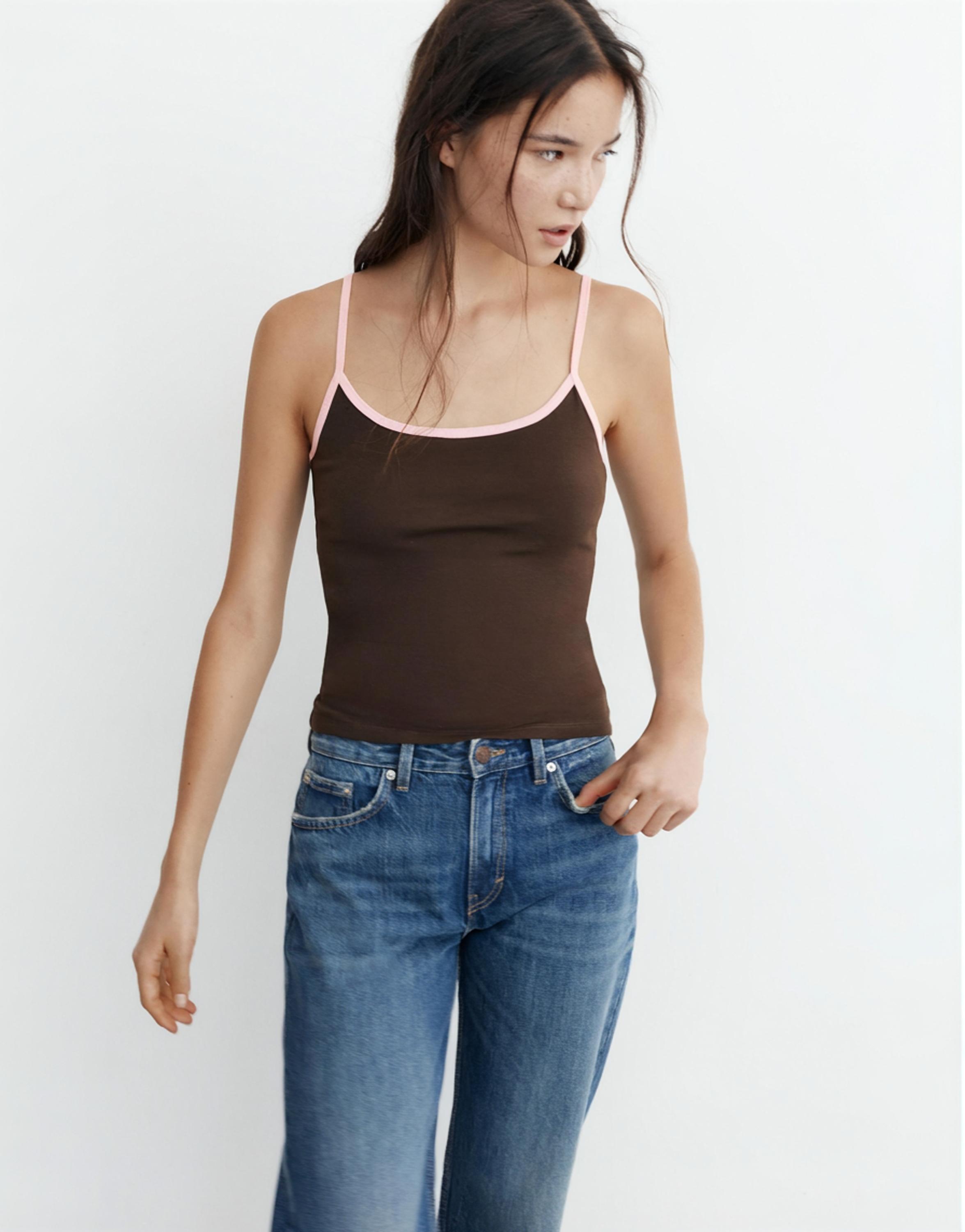 Thin strap top — Brown