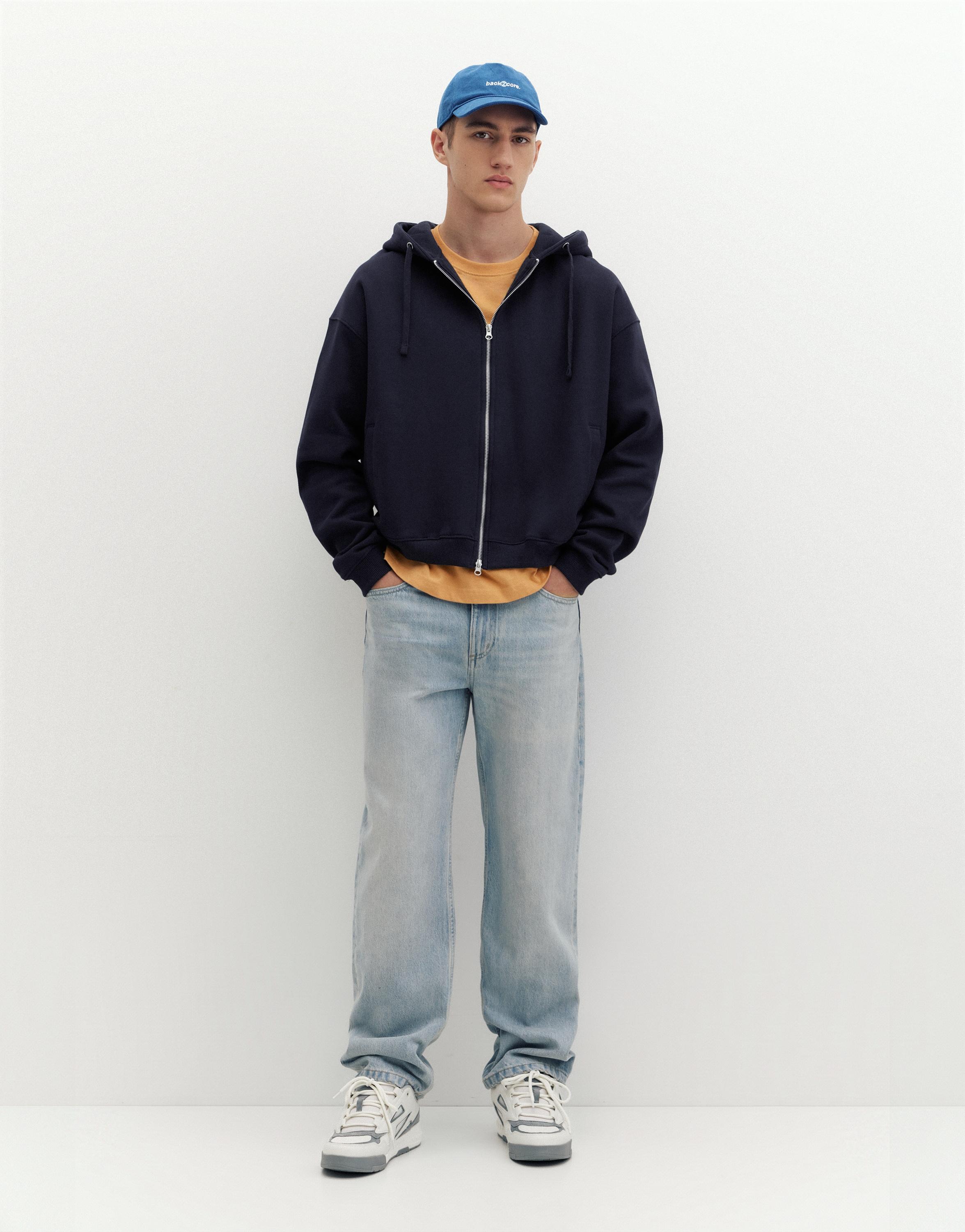 Zip-up hoodie — Navy