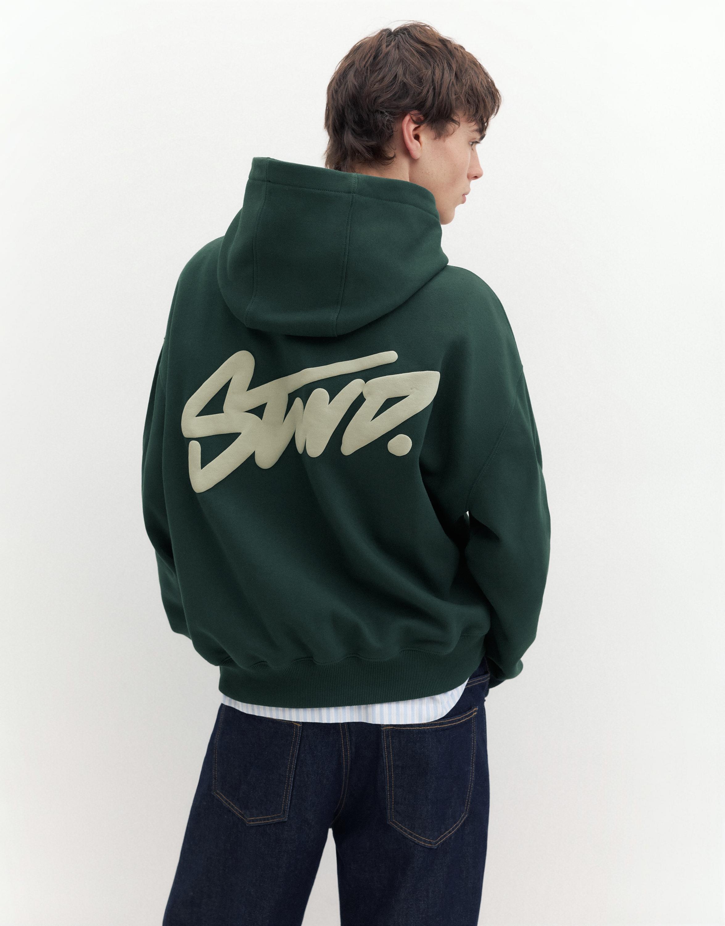 STWD logo boxy hoodie — Green