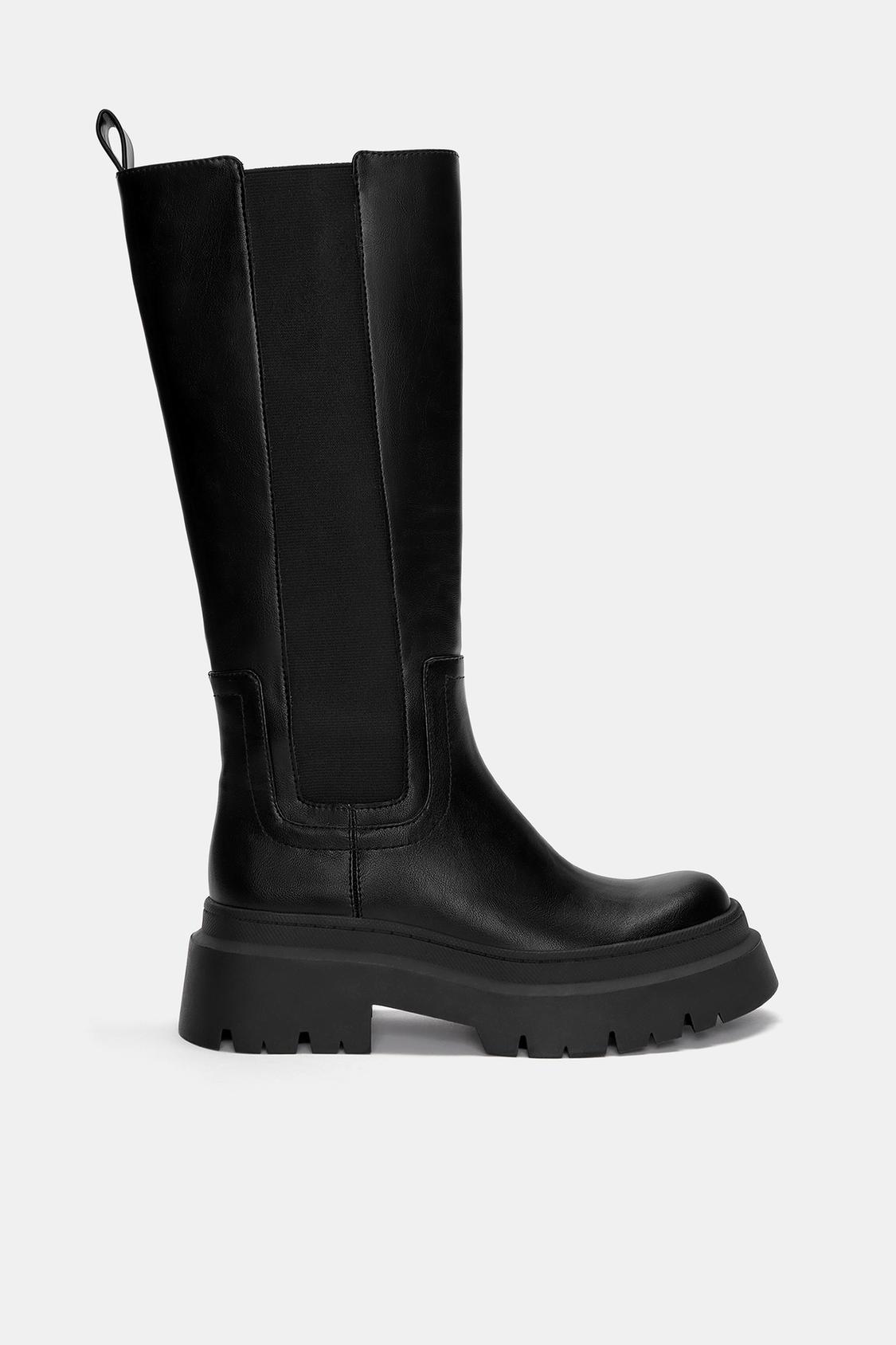 Botas Negras Botas Militares Altas Pull And Bear Botas Militares