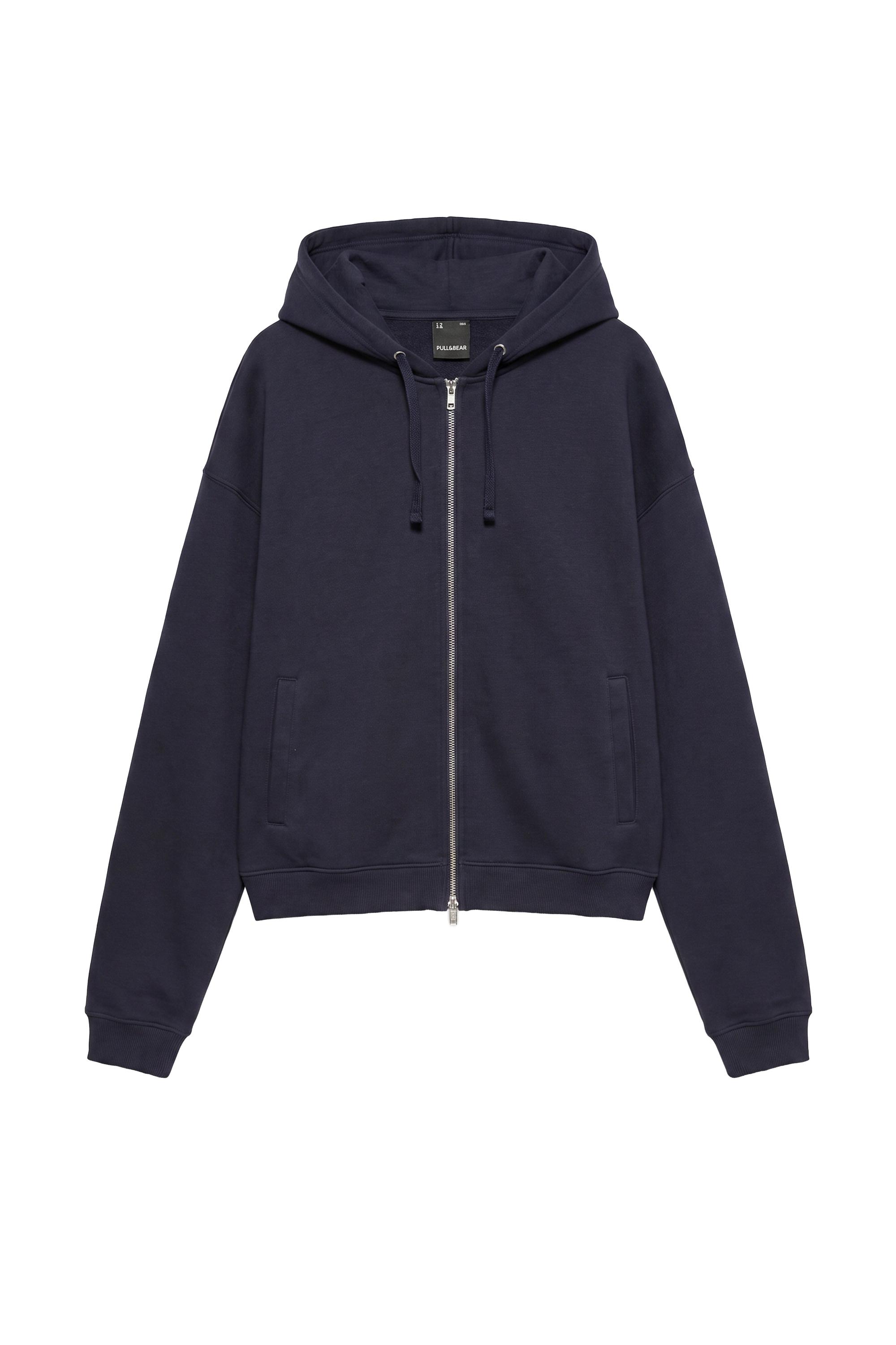 Pull&Bear Kapüşonlu fermuarlı sweatshirt