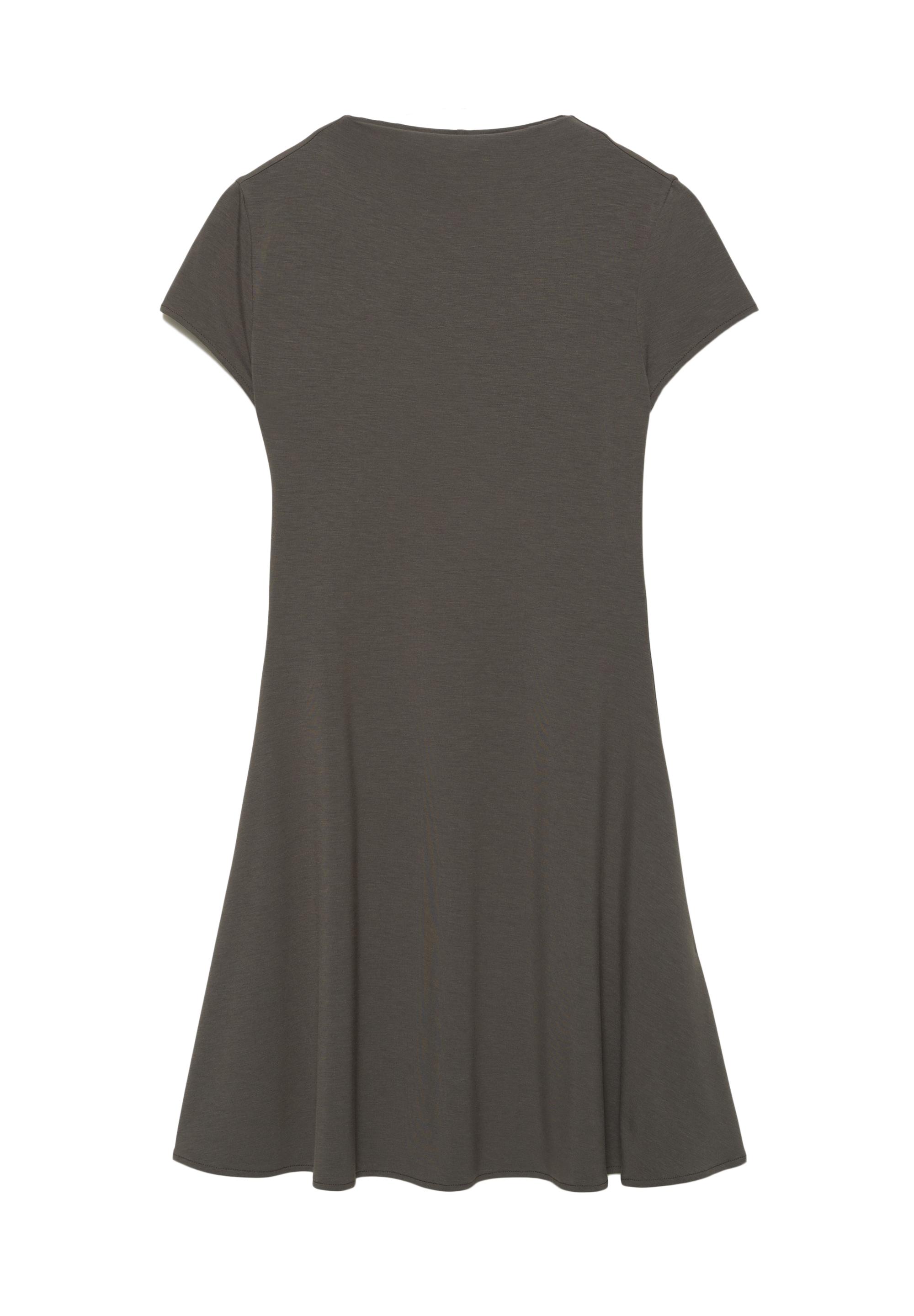 Short mock neck dress — Khaki