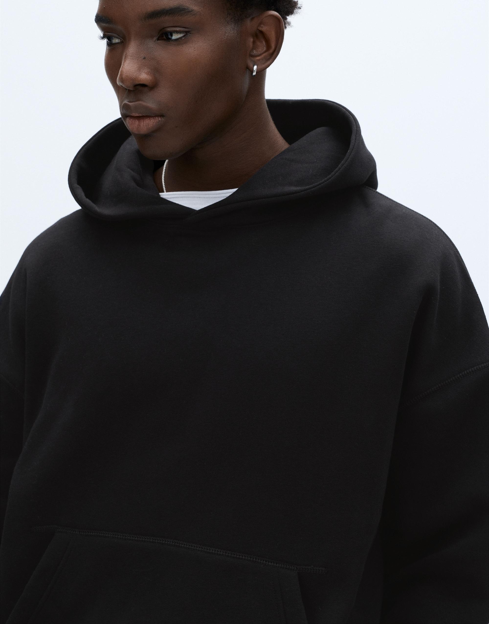 Bol kesim kapüşonlu sweatshirt - Görsel 13