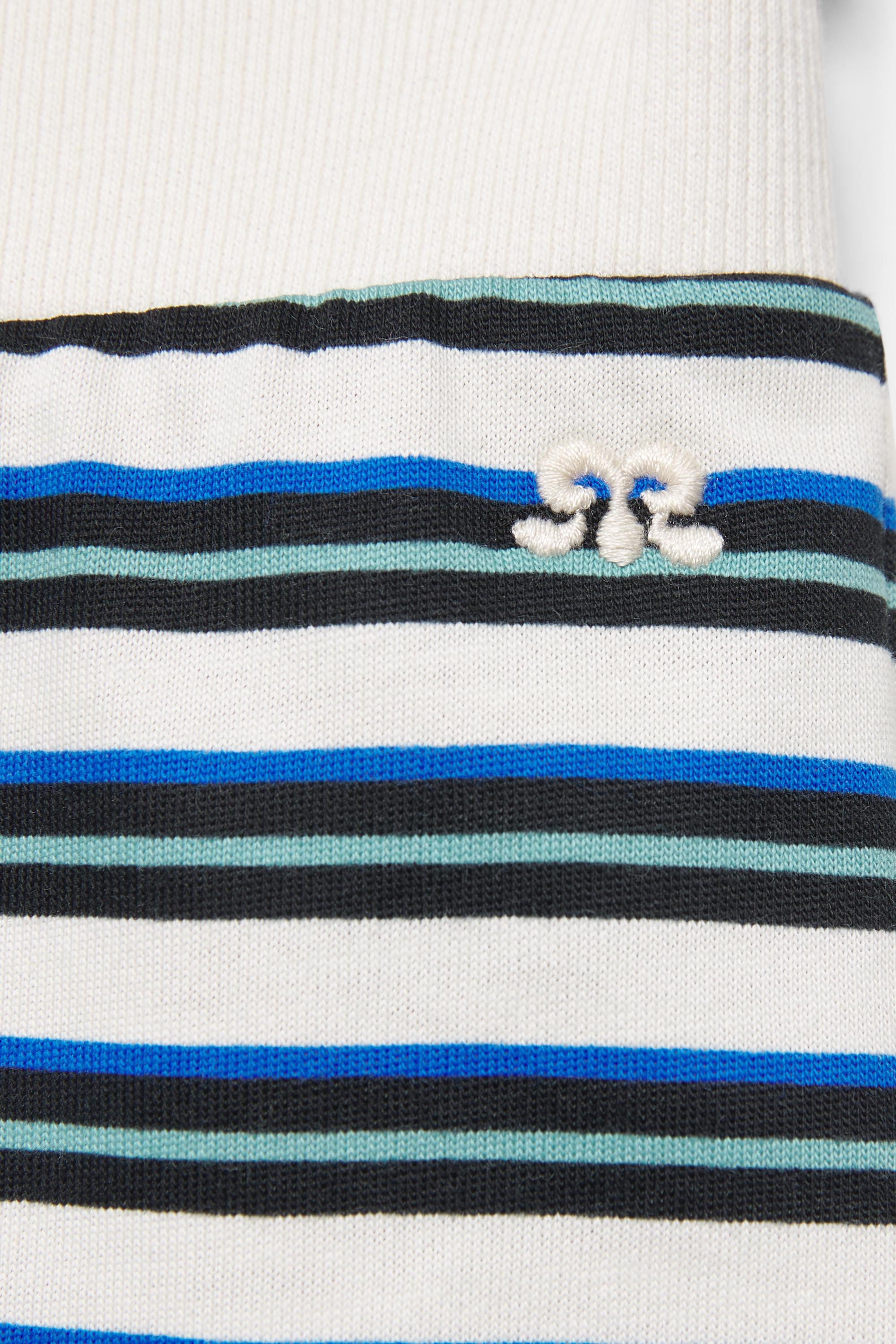 Striped shorts — Ecru