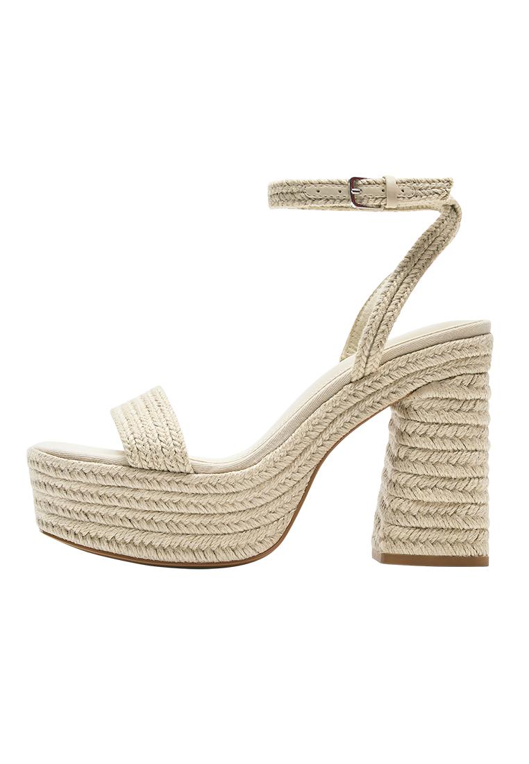 Platform high-heel sandals — Beige