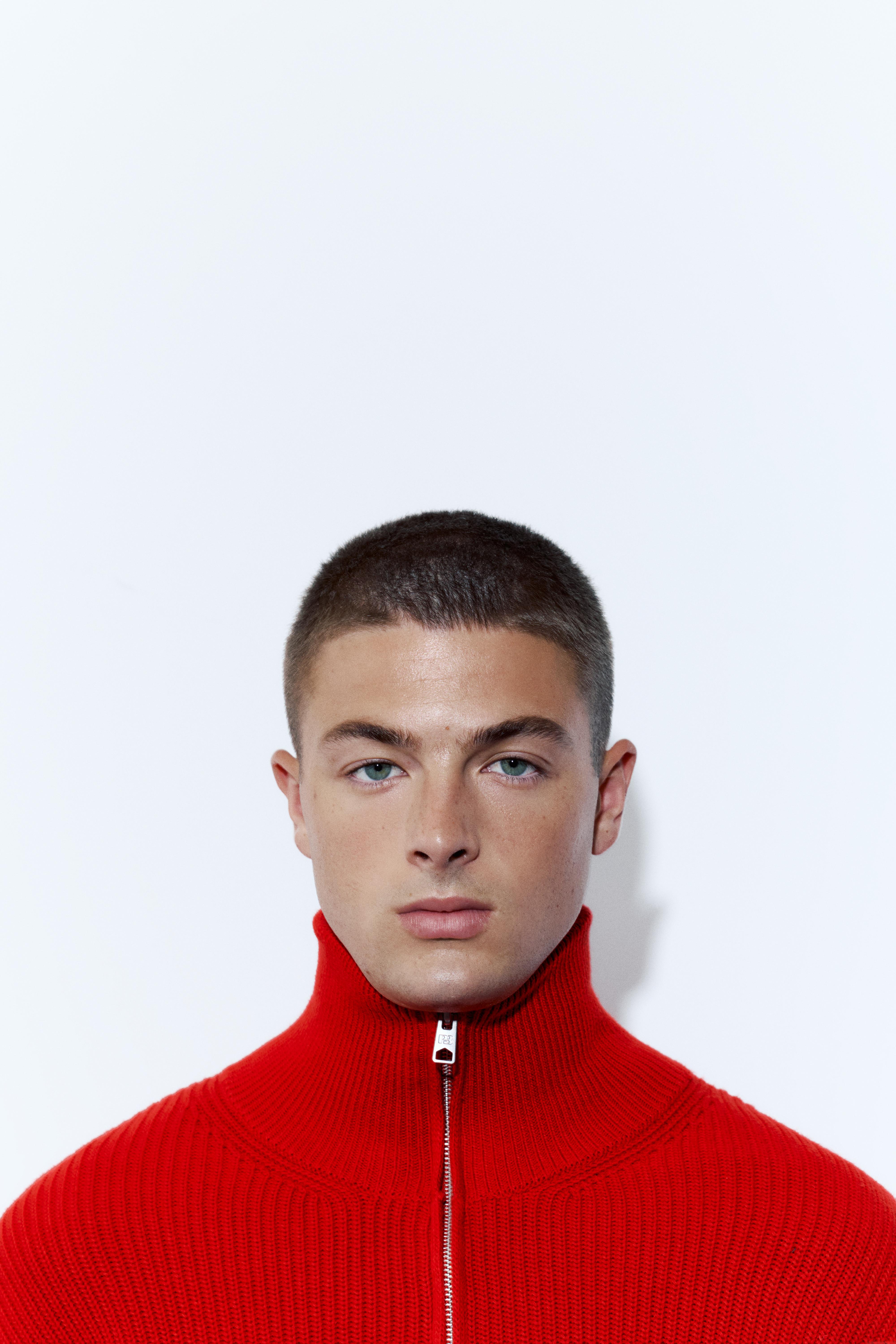 Pull&Bear Fermuarlı triko kazak görsel 8